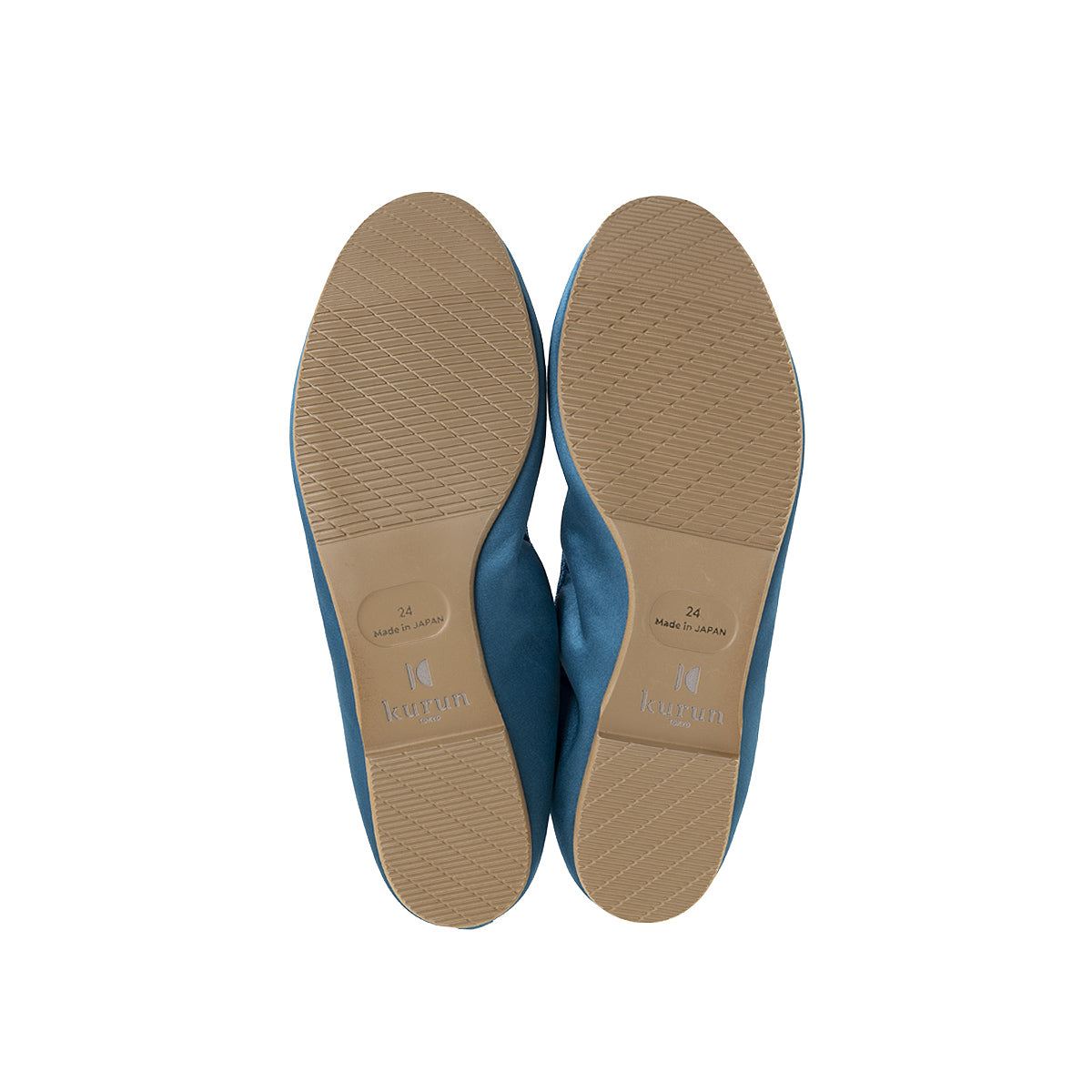 Pauline -Waterproof satin Teal green ウォータープルーフサテン ティールグリーン kurun クルン kuruntokyo 入学式 卒業式 クルントウキョウ 疲れない 痛くない madeinjapan 日本製 本革 バレエシューズ フラットシューズ  パンプス kurunTOKYO mdmバレエシューズwaterproof レインシューズ 小さいサイズ 大きいサイズ 26cm 21.5cm 26cm 25.5cm 25cm 22cm