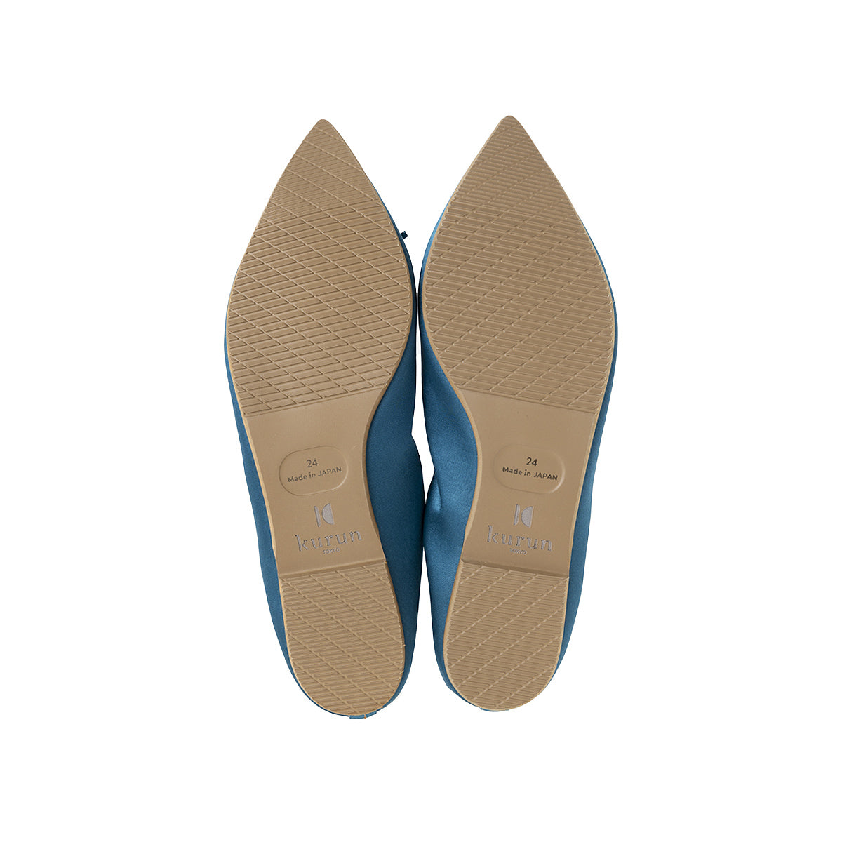 Mathilde -Waterproof satin Teal green ウォータープルーフサテン ティールグリーン kurun クルン kuruntokyo 入学式 卒業式 クルントウキョウ 疲れない 痛くない madeinjapan 日本製 本革 バレエシューズ フラットシューズ  パンプス kurunTOKYO mdmバレエシューズwaterproof レインシューズ 小さいサイズ 大きいサイズ 26cm 21.5cm 26cm 25.5cm 25cm 22cm