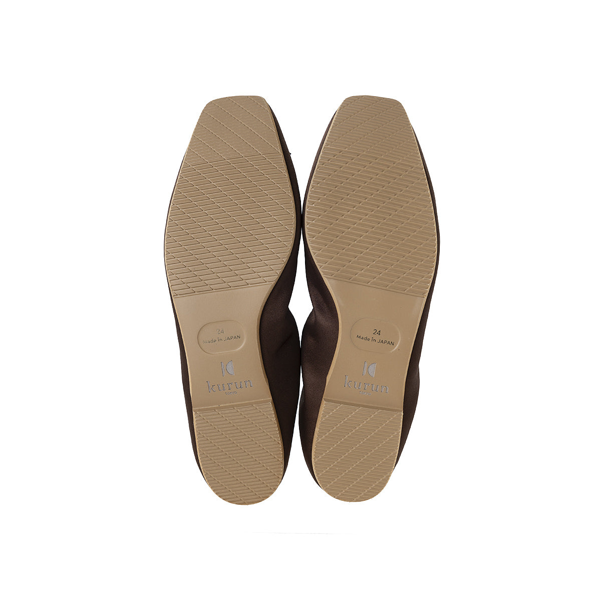 Giselle -Waterproof satin Chocolate ウォータープルーフサテン チョコレート kurun クルン kuruntokyo 入学式 卒業式 クルントウキョウ 疲れない 痛くない madeinjapan 日本製 本革 バレエシューズ フラットシューズ  パンプス kurunTOKYO mdmバレエシューズwaterproof レインシューズ 小さいサイズ 大きいサイズ 26cm 21.5cm 26cm 25.5cm 25cm 22cm