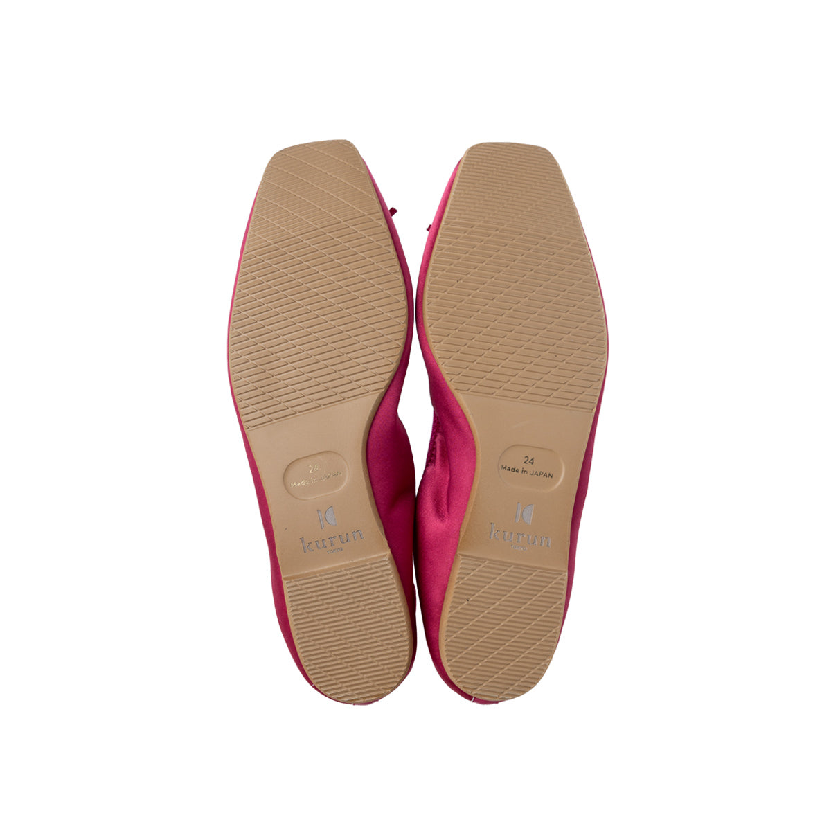 Giselle -Waterproof Satin Fuchsiapink ウォータープルーフサテン フューシャピンク kurun クルン kuruntokyo 入学式 卒業式 クルントウキョウ 疲れない 痛くない madeinjapan 日本製 本革 バレエシューズ フラットシューズ  パンプス kurunTOKYO mdmバレエシューズwaterproof レインシューズ 小さいサイズ 大きいサイズ 26cm 21.5cm 26cm 25.5cm 25cm 22cm