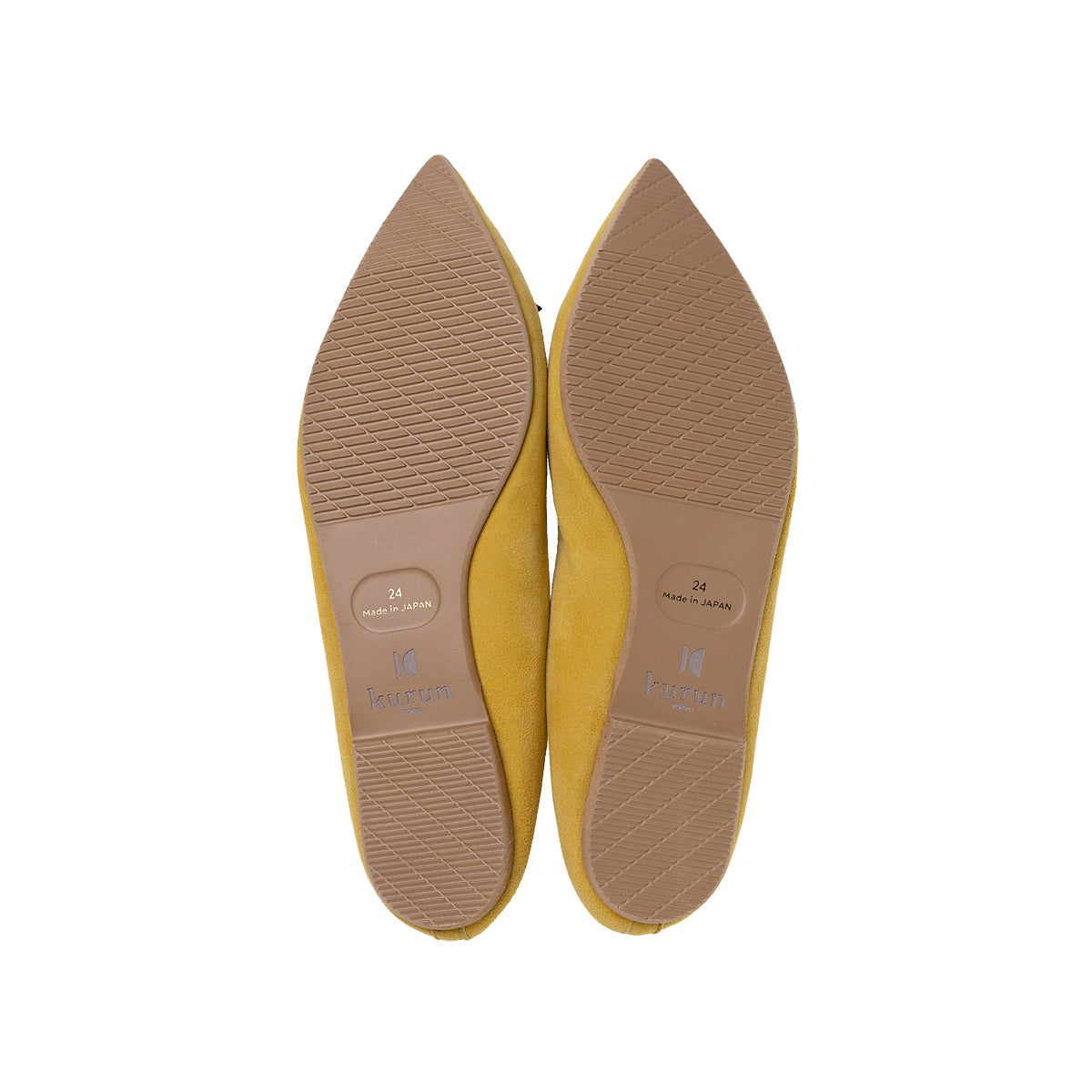 Mathilde -Waterproof Suede Yellow×brown ウォータープルーフスエード イエロー×ブラウン(STORYコラボ) kurun クルン kuruntokyo 入学式 卒業式 クルントウキョウ 疲れない 痛くない madeinjapan 日本製 本革 バレエシューズ フラットシューズ パンプス kurunTOKYO mdmバレエシューズwaterproof レインシューズ 小さいサイズ 大きいサイズ 26cm 21.5cm 26cm 25.5cm 25cm 22cm