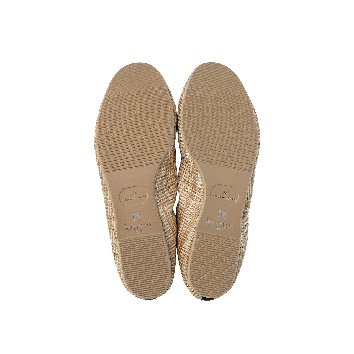 Pauline -Waterproof Panamacloth Camel Mix ウォータープルーフパナマクロス キャメルミックス kurun クルン kuruntokyo 入学式 卒業式 クルントウキョウ 疲れない 痛くない madeinjapan 日本製 本革 バレエシューズ フラットシューズ  パンプス kurunTOKYO mdmバレエシューズwaterproof レインシューズ 小さいサイズ 大きいサイズ 26cm 21.5cm 26cm 25.5cm 25cm 22cm