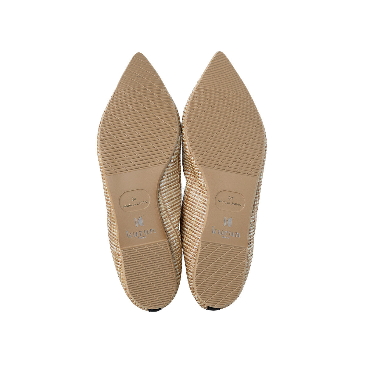 Mathilde -Waterproof Panamacloth Camel Mix ウォータープルーフパナマクロス キャメルミックス kurun クルン kuruntokyo 入学式 卒業式 クルントウキョウ 疲れない 痛くない madeinjapan 日本製 本革 バレエシューズ フラットシューズ  パンプス kurunTOKYO mdmバレエシューズwaterproof レインシューズ 小さいサイズ 大きいサイズ 26cm 21.5cm 26cm 25.5cm 25cm 22cm