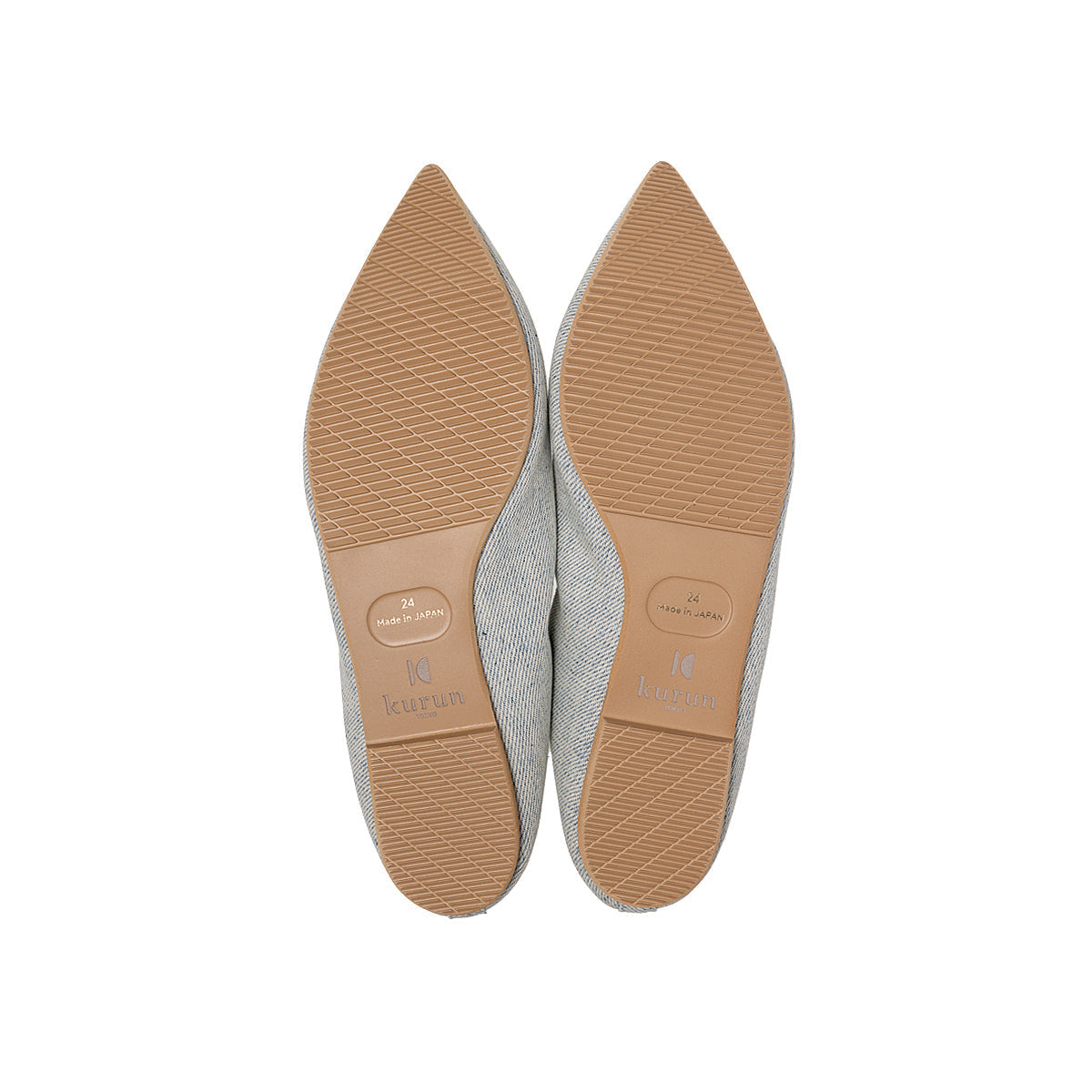 Mathilde -Waterproof Denim Stonewhite ウォータープルーフデニム ストーンホワイト kurun クルン kuruntokyo 入学式 卒業式 クルントウキョウ 疲れない 痛くない madeinjapan 日本製 本革 バレエシューズ フラットシューズ  パンプス kurunTOKYO mdmバレエシューズwaterproof レインシューズ 小さいサイズ 大きいサイズ 26cm 21.5cm 26cm 25.5cm 25cm 22cm
