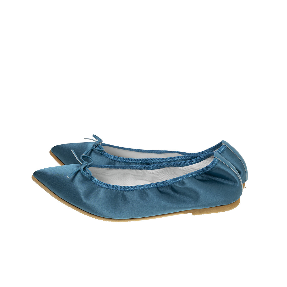 Mathilde -Waterproof satin Teal green ウォータープルーフサテン ティールグリーン kurun クルン kuruntokyo 入学式 卒業式 クルントウキョウ 疲れない 痛くない madeinjapan 日本製 本革 バレエシューズ フラットシューズ  パンプス kurunTOKYO mdmバレエシューズwaterproof レインシューズ 小さいサイズ 大きいサイズ 26cm 21.5cm 26cm 25.5cm 25cm 22cm