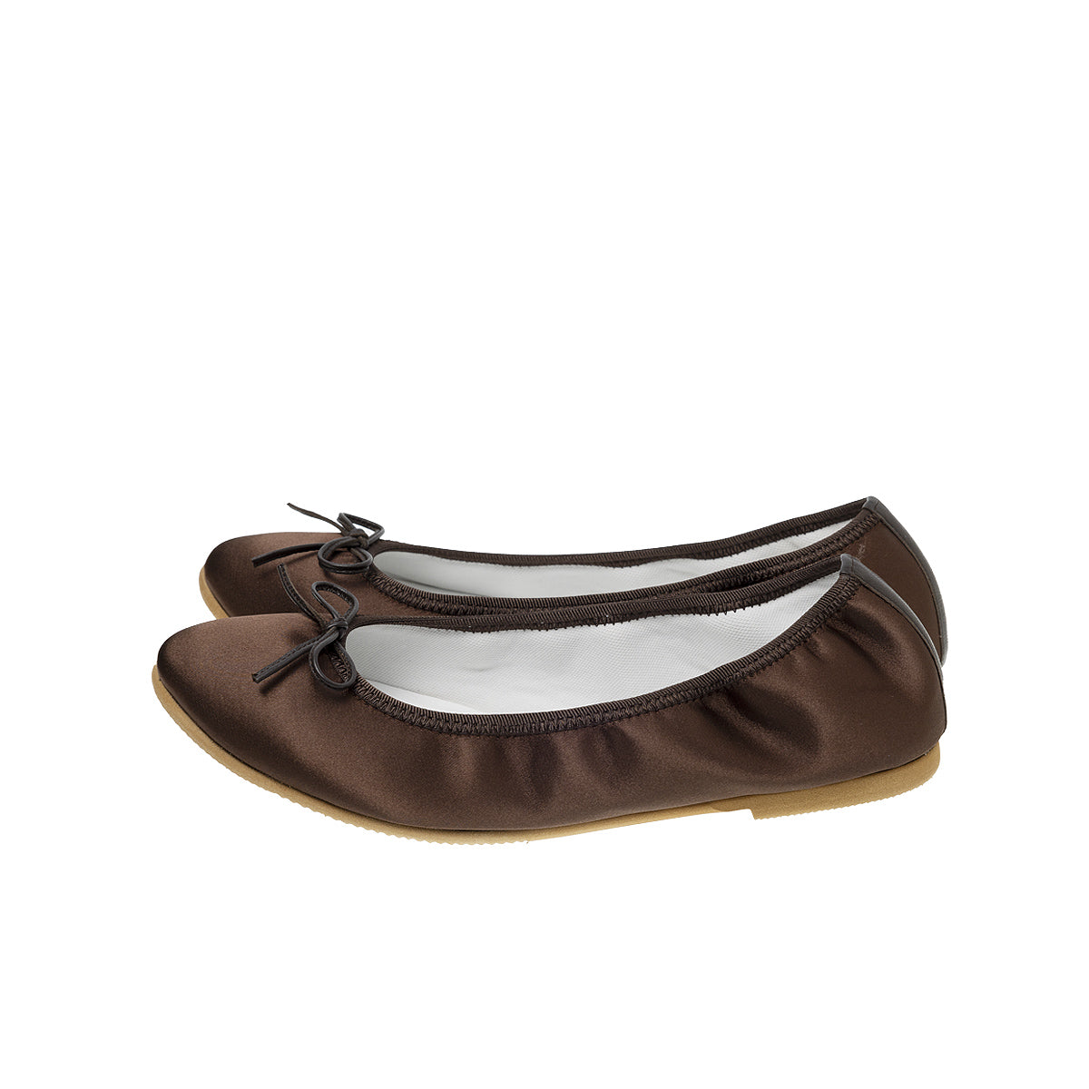 Pauline -Waterproof satin Chocolate ウォータープルーフサテン チョコレート kurun クルン kuruntokyo 入学式 卒業式 クルントウキョウ 疲れない 痛くない madeinjapan 日本製 本革 バレエシューズ フラットシューズ  パンプス kurunTOKYO mdmバレエシューズwaterproof レインシューズ 小さいサイズ 大きいサイズ 26cm 21.5cm 26cm 25.5cm 25cm 22cm