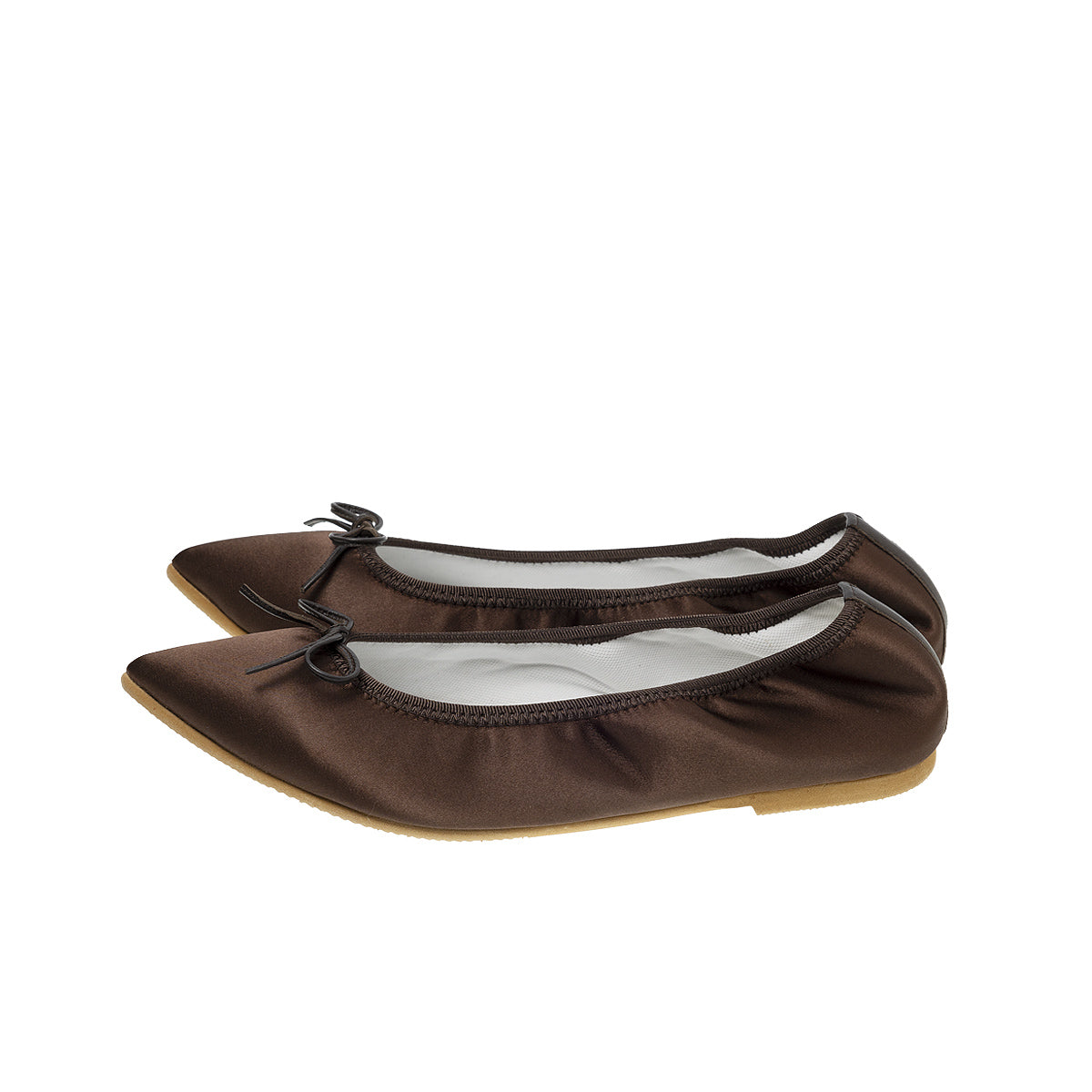 Mathilde -Waterproof satin Chocolate ウォータープルーフサテン チョコレート kurun クルン kuruntokyo 入学式 卒業式 クルントウキョウ 疲れない 痛くない madeinjapan 日本製 本革 バレエシューズ フラットシューズ  パンプス kurunTOKYO mdmバレエシューズwaterproof レインシューズ 小さいサイズ 大きいサイズ 26cm 21.5cm 26cm 25.5cm 25cm 22cm