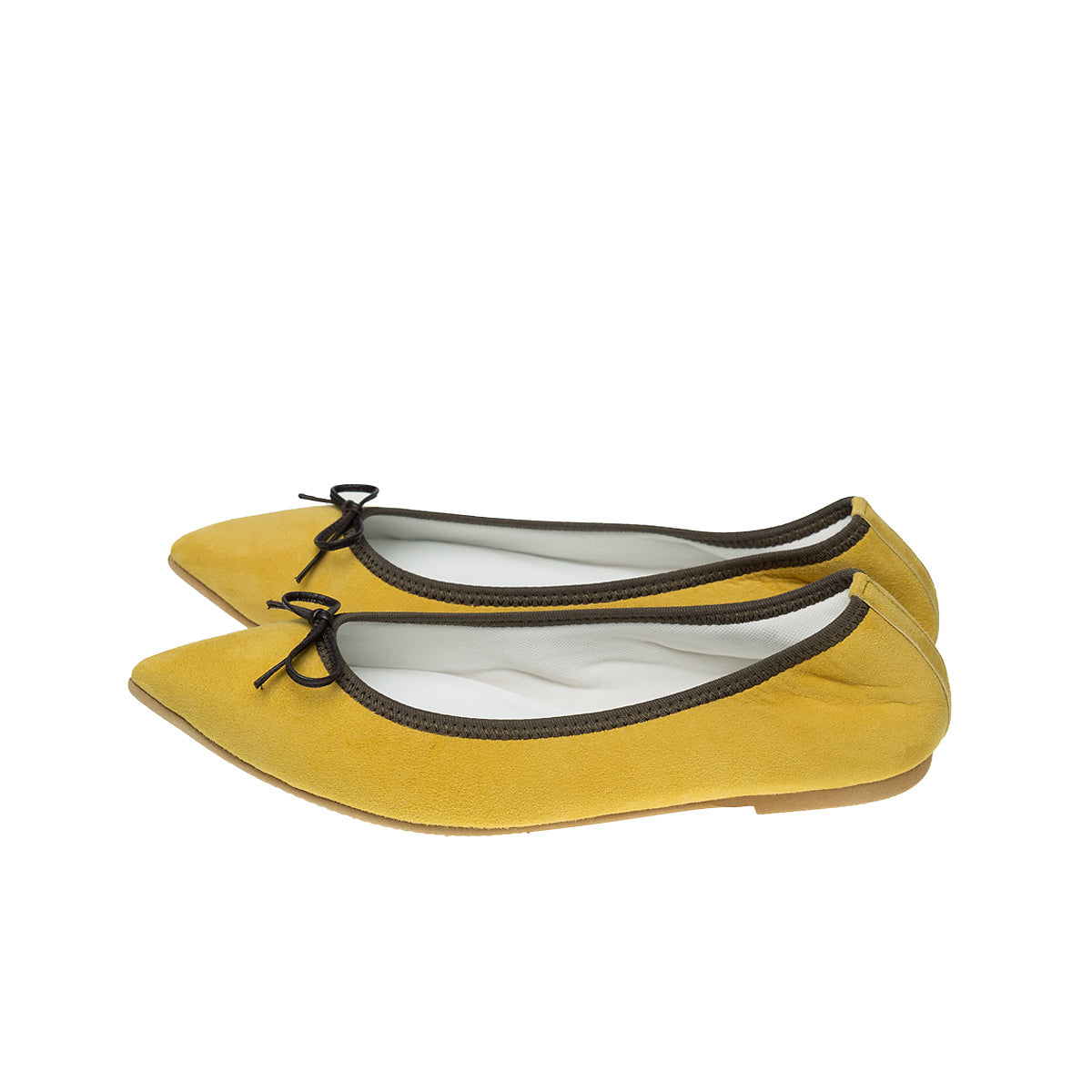 Mathilde -Waterproof Suede Yellow×brown ウォータープルーフスエード イエロー×ブラウン(STORYコラボ) kurun クルン kuruntokyo 入学式 卒業式 クルントウキョウ 疲れない 痛くない madeinjapan 日本製 本革 バレエシューズ フラットシューズ パンプス kurunTOKYO mdmバレエシューズwaterproof レインシューズ 小さいサイズ 大きいサイズ 26cm 21.5cm 26cm 25.5cm 25cm 22cm