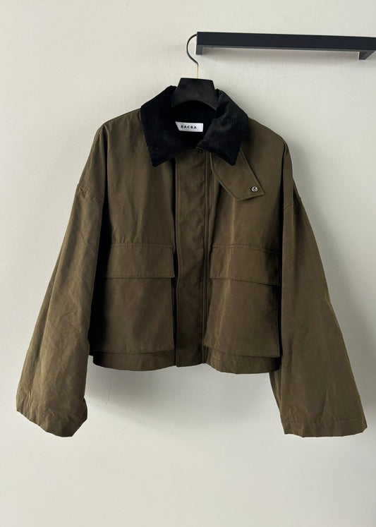 SACRA/WAXED HIGH DENSITY CLOTH SHORT JACKET