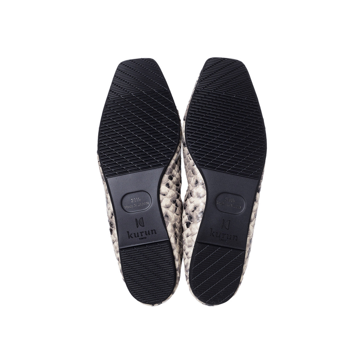 Giselle -Pythonprint Black パイソンプリント ブラック kurun クルン kuruntokyo 入学式 卒業式 クルントウキョウ 疲れない 痛くない madeinjapan 日本製 本革 バレエシューズ フラットシューズ パンプス kurunTOKYO mdmバレエシューズwaterproof レインシューズ 小さいサイズ 大きいサイズ 26cm 21.5cm 26cm 25.5cm 25cm 22cm