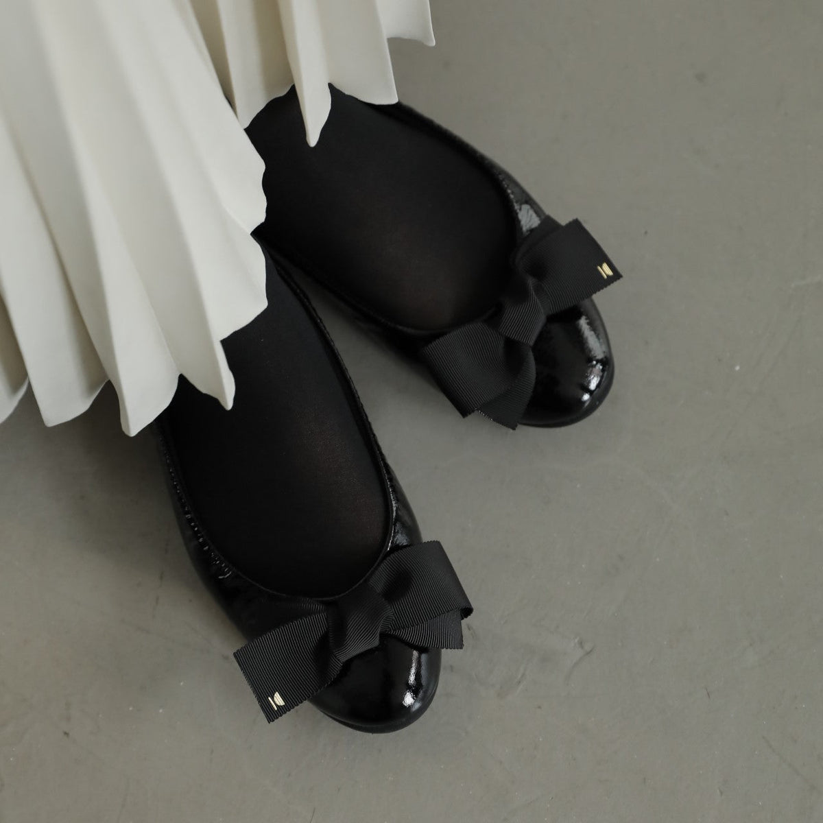 Coletto -Enamel Black エナメル ブラック kurun クルン kuruntokyo 入学式 卒業式 クルントウキョウ 疲れない 痛くない madeinjapan 日本製 本革 バレエシューズ フラットシューズ パンプス kurunTOKYO mdmバレエシューズwaterproof レインシューズ 小さいサイズ 大きいサイズ 26cm 21.5cm 26cm 25.5cm 25cm 22cm