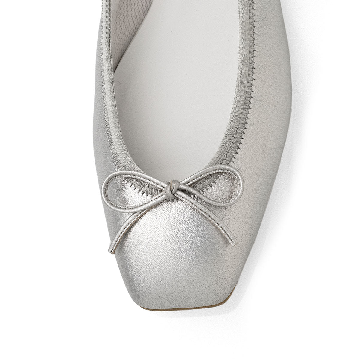 Giselle -Foil Silver フォイル シルバー kurun クルン kuruntokyo 入学式 卒業式 クルントウキョウ 疲れない 痛くない madeinjapan 日本製 本革 バレエシューズ フラットシューズ パンプス kurunTOKYO mdmバレエシューズwaterproof レインシューズ 小さいサイズ 大きいサイズ 26cm 21.5cm 26cm 25.5cm 25cm 22cm