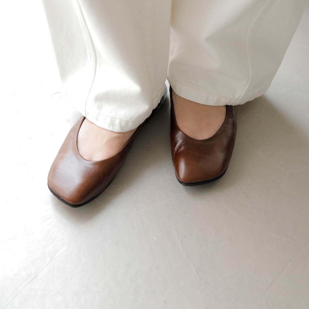 Zoe -Kip Leather Chestnuts brown キップレザー チェスナッツブラウン kurun クルン kuruntokyo 入学式 卒業式 クルントウキョウ 疲れない 痛くない madeinjapan 日本製 本革 バレエシューズ フラットシューズ パンプス kurunTOKYO mdmバレエシューズwaterproof レインシューズ 小さいサイズ 大きいサイズ 26cm 21.5cm 26cm 25.5cm 25cm 22cm