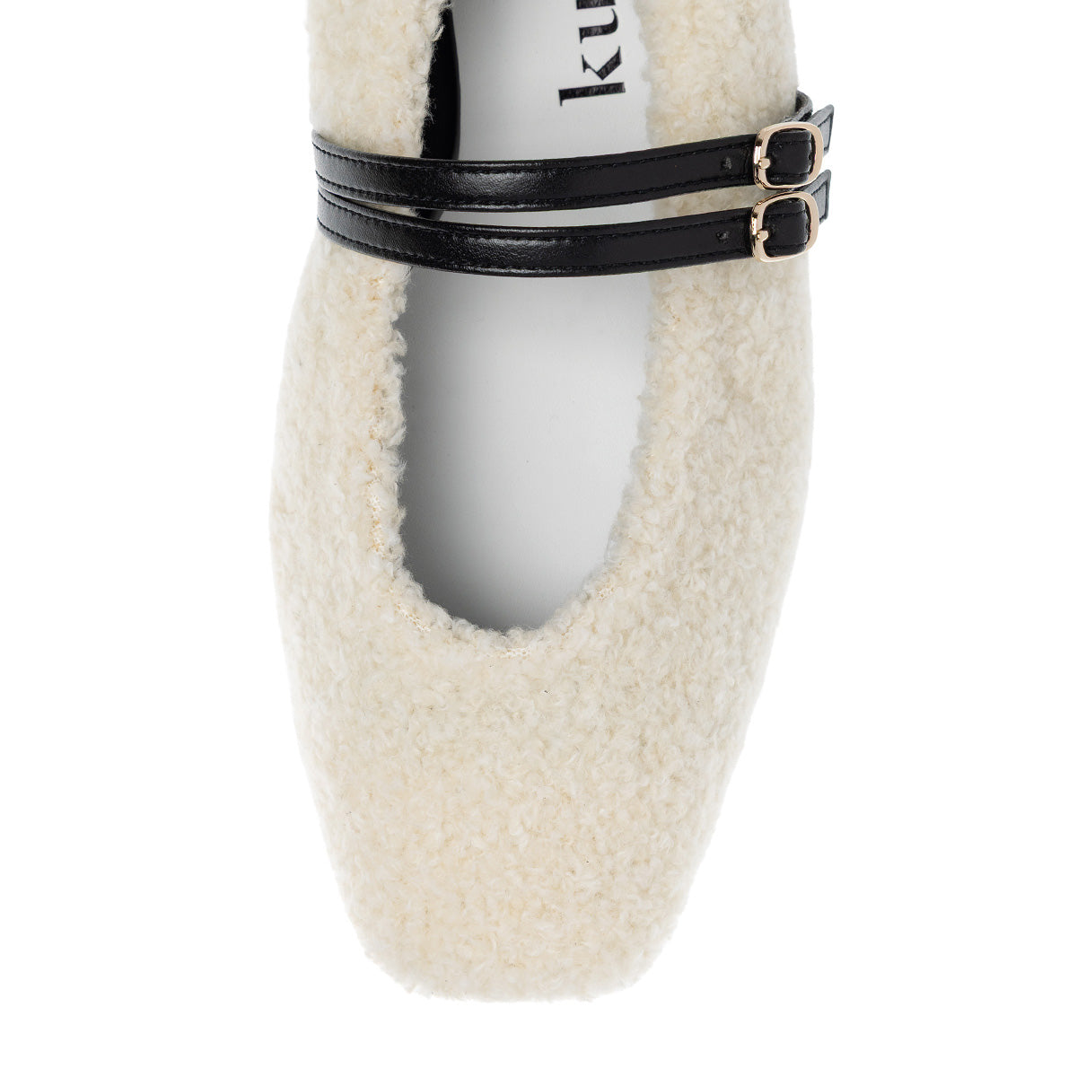 [11/28(fri) 20:00～先行発売]Flavie -Boa Cloth Double Strap Ivory　ボアクロス ダブルストラップ アイボリー