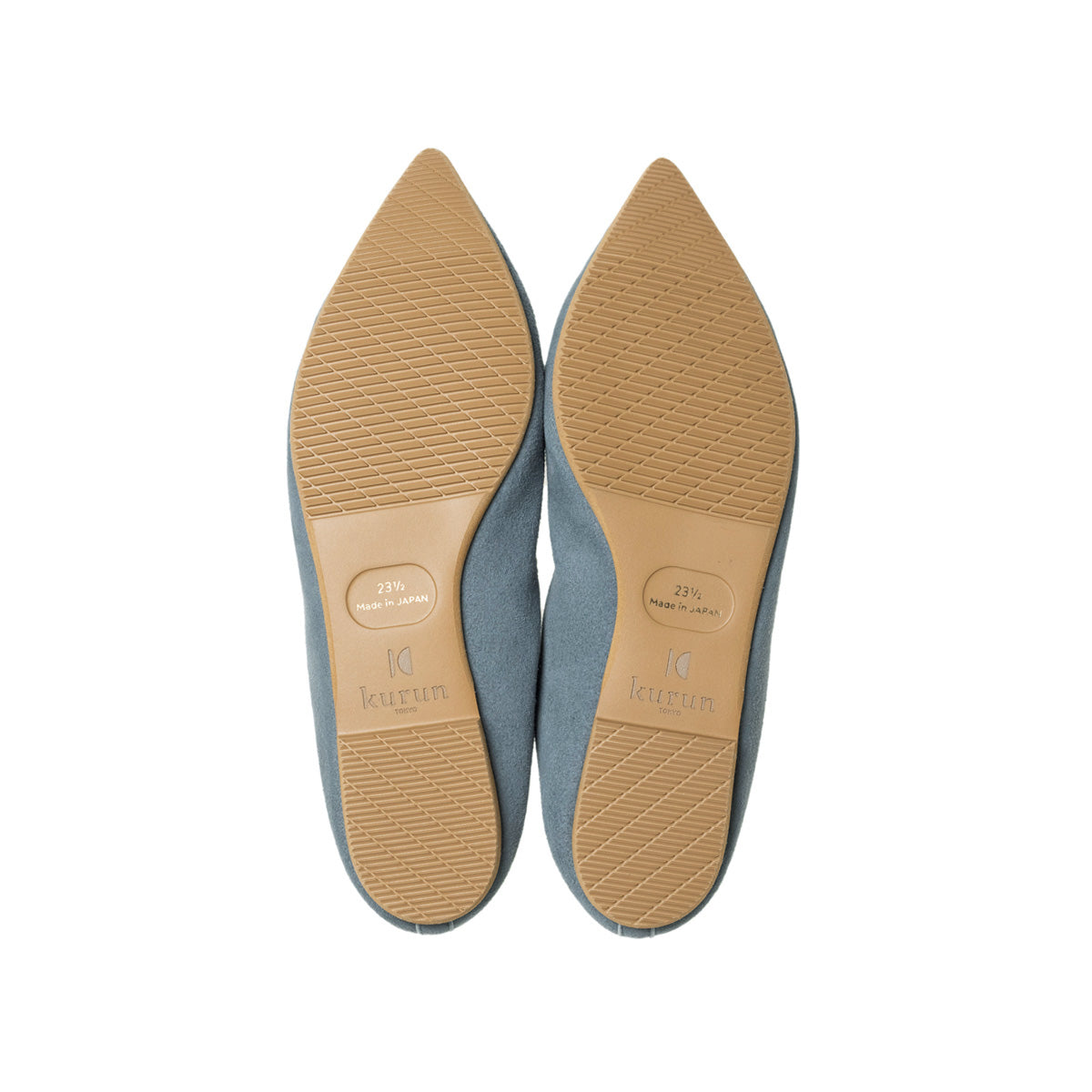 Mathilde -Waterproof Suede Bluegray　ウォータープルーフスエード ブルーグレー kurun クルン kuruntokyo 入学式 卒業式 クルントウキョウ 疲れない 痛くない madeinjapan 日本製 本革 バレエシューズ フラットシューズ  パンプス kurunTOKYO mdmバレエシューズwaterproof レインシューズ 小さいサイズ 大きいサイズ 26cm 21.5cm 26cm 25.5cm 25cm 22cm