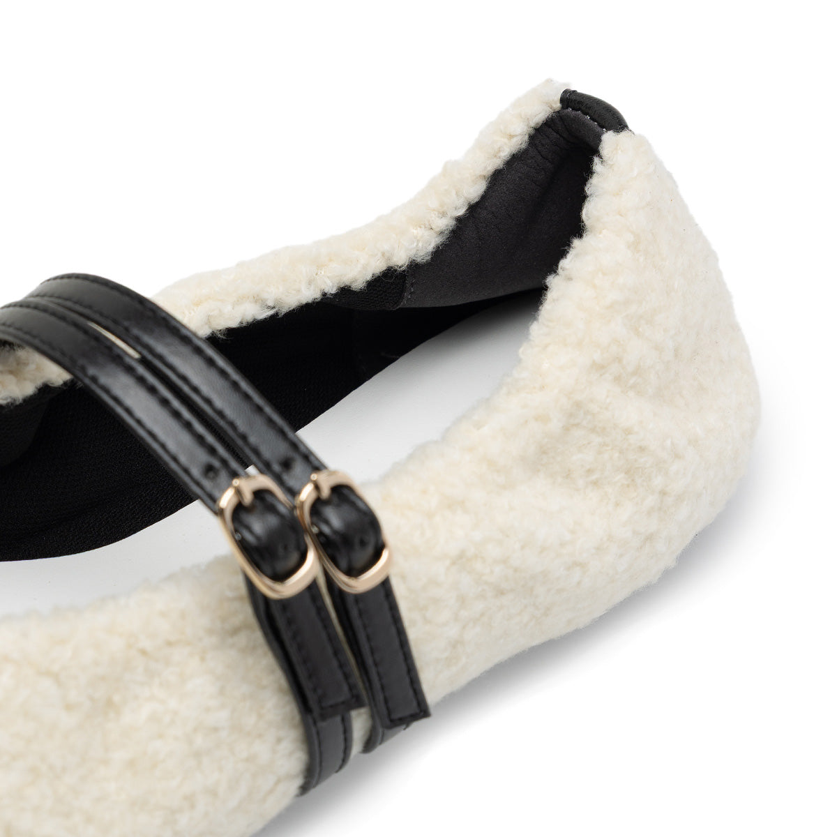 [11/28(fri) 20:00～先行発売]Flavie -Boa Cloth Double Strap Ivory　ボアクロス ダブルストラップ アイボリー