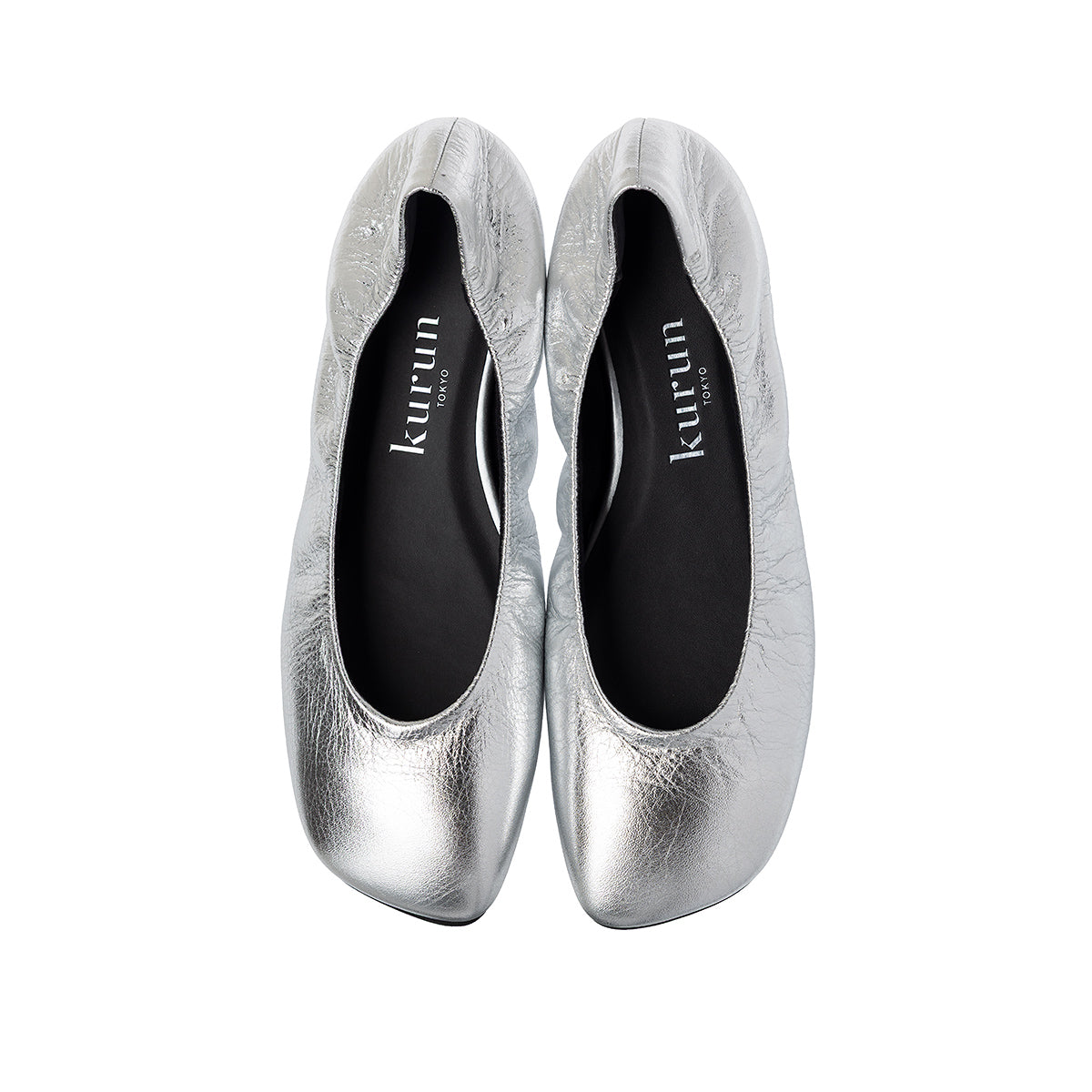 Zoe -Kip Leather Silver キップレザー シルバー kurun クルン kuruntokyo 入学式 卒業式 クルントウキョウ 疲れない 痛くない madeinjapan 日本製 本革 バレエシューズ フラットシューズ パンプス kurunTOKYO mdmバレエシューズwaterproof レインシューズ 小さいサイズ 大きいサイズ 26cm 21.5cm 26cm 25.5cm 25cm 22cm