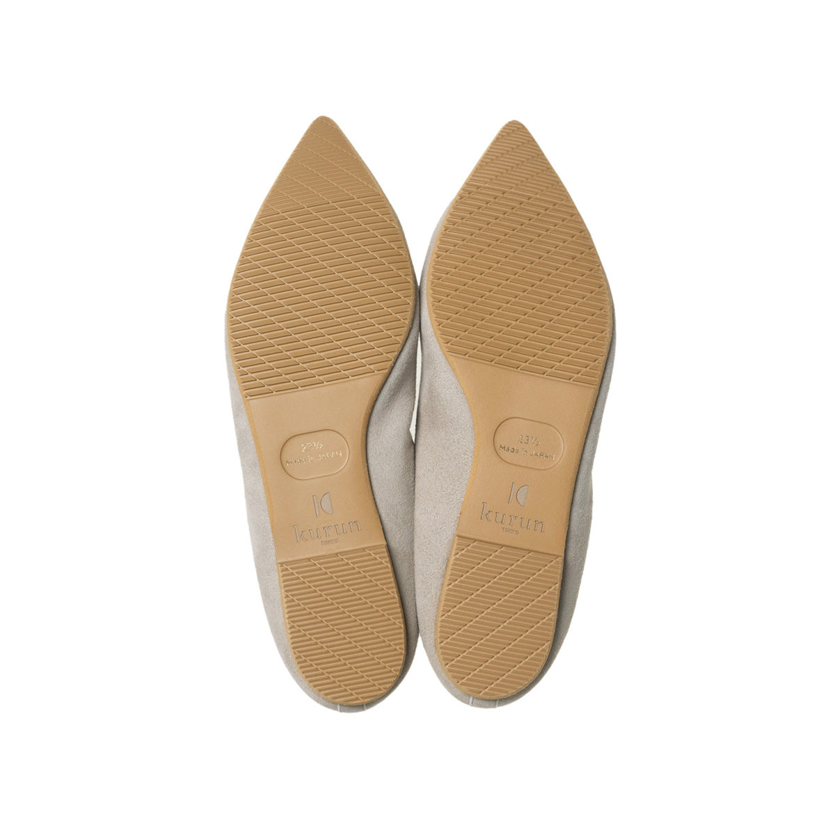 Mathilde -Waterproof Suede Lightgray　ウォータープルーフスエード ライトグレー kurun クルン kuruntokyo 入学式 卒業式 クルントウキョウ 疲れない 痛くない madeinjapan 日本製 本革 バレエシューズ フラットシューズ  パンプス kurunTOKYO mdmバレエシューズwaterproof レインシューズ 小さいサイズ 大きいサイズ 26cm 21.5cm 26cm 25.5cm 25cm 22cm