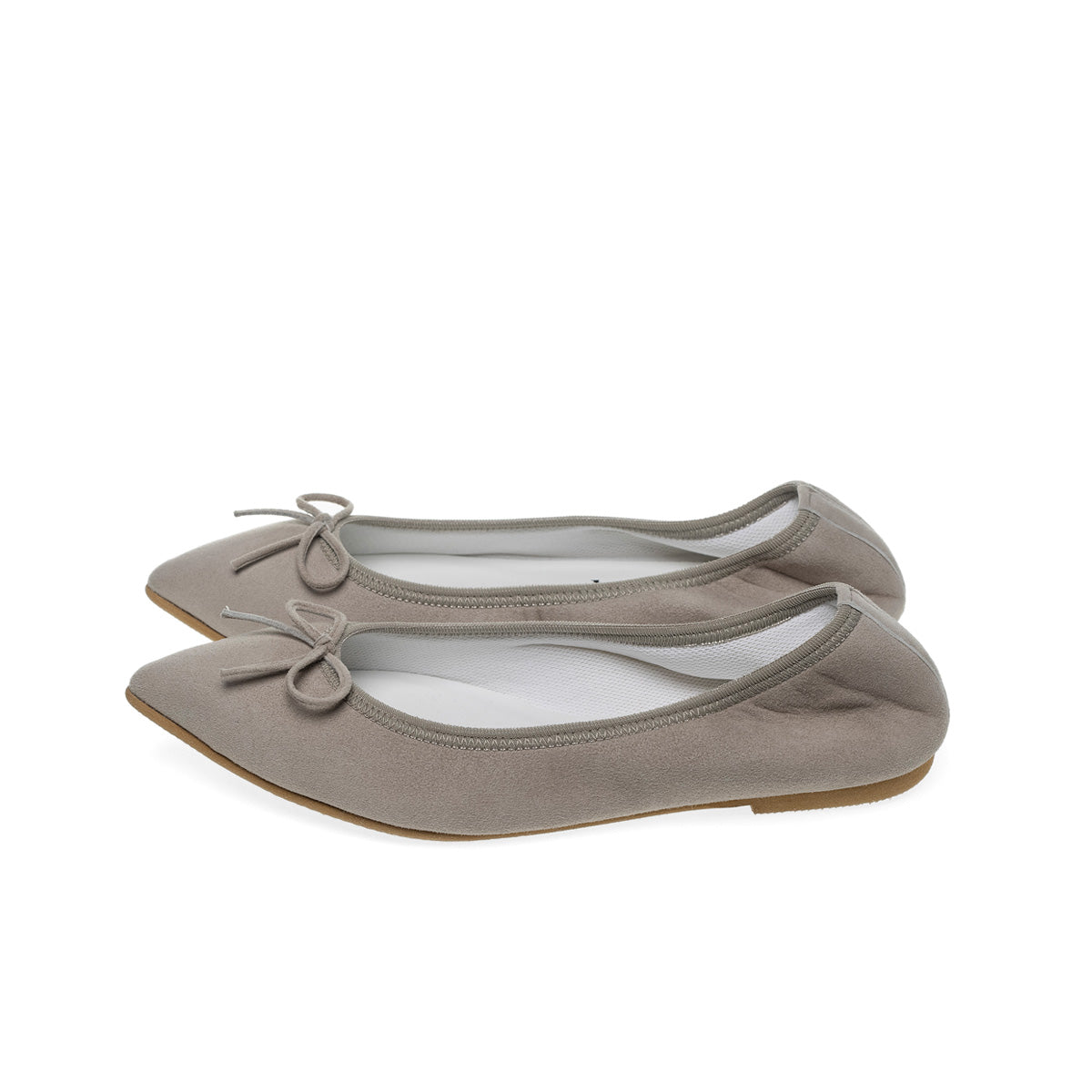 Mathilde -Waterproof Suede Lightgray　ウォータープルーフスエード ライトグレー kurun クルン kuruntokyo 入学式 卒業式 クルントウキョウ 疲れない 痛くない madeinjapan 日本製 本革 バレエシューズ フラットシューズ  パンプス kurunTOKYO mdmバレエシューズwaterproof レインシューズ 小さいサイズ 大きいサイズ 26cm 21.5cm 26cm 25.5cm 25cm 22cm