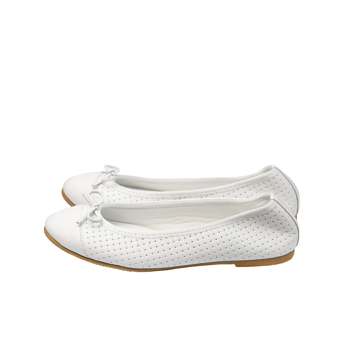 [4/9(wed)20:00～発売開始]Pauline -Waterproof Mesh embossed White ウォータープルーフメッシュ ホワイト kurun クルン kuruntokyo 入学式 卒業式 クルントウキョウ 疲れない 痛くない madeinjapan 日本製 本革 バレエシューズ フラットシューズ パンプス kurunTOKYO mdmバレエシューズwaterproof レインシューズ 小さいサイズ 大きいサイズ 26cm 21.5cm 26cm 25.5cm 25cm 22cm
