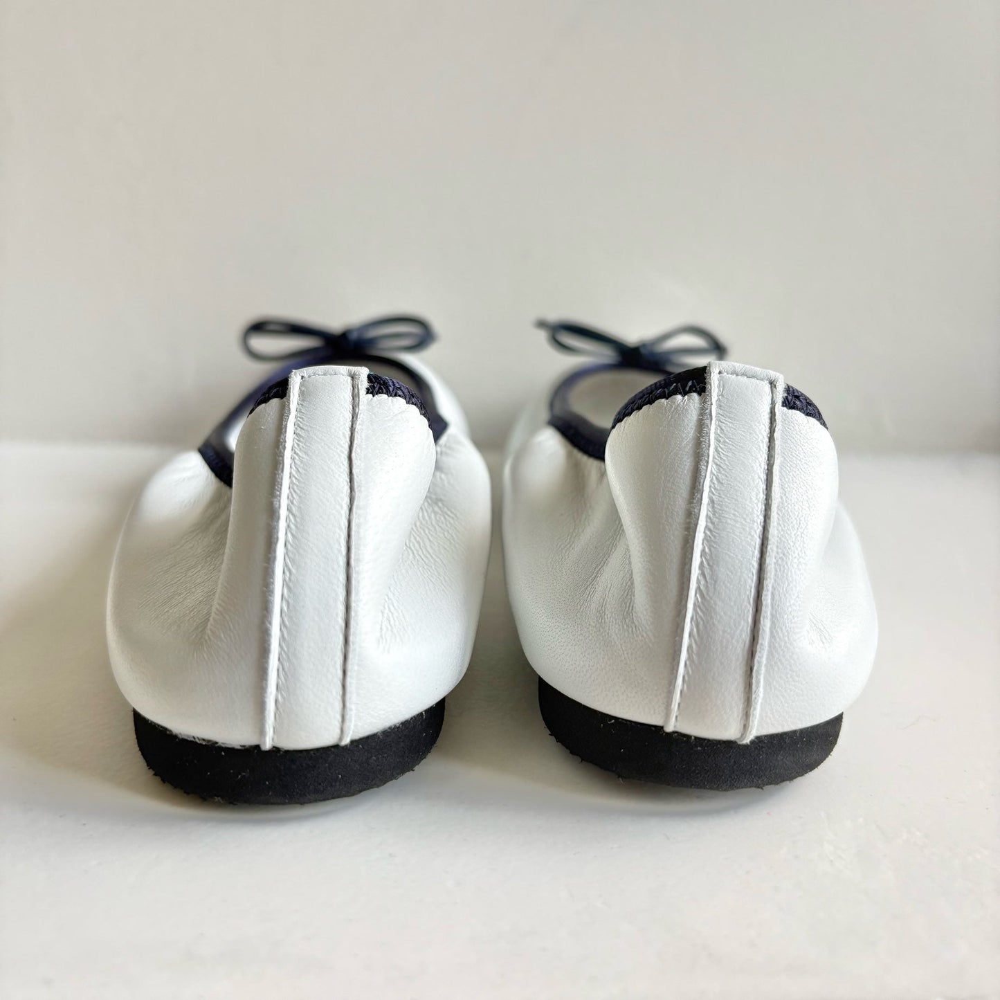 【期間限定 受注生産】Mathilde -Waterproof smooth White×Navy ウォータープルーフスムース ホワイト×ネイビー kurun クルン kuruntokyo 入学式 卒業式 クルントウキョウ 疲れない 痛くない madeinjapan 日本製 本革 バレエシューズ フラットシューズ パンプス kurunTOKYO mdmバレエシューズwaterproof レインシューズ 小さいサイズ 大きいサイズ 26cm 21.5cm 26cm 25.5cm 25cm 22cm