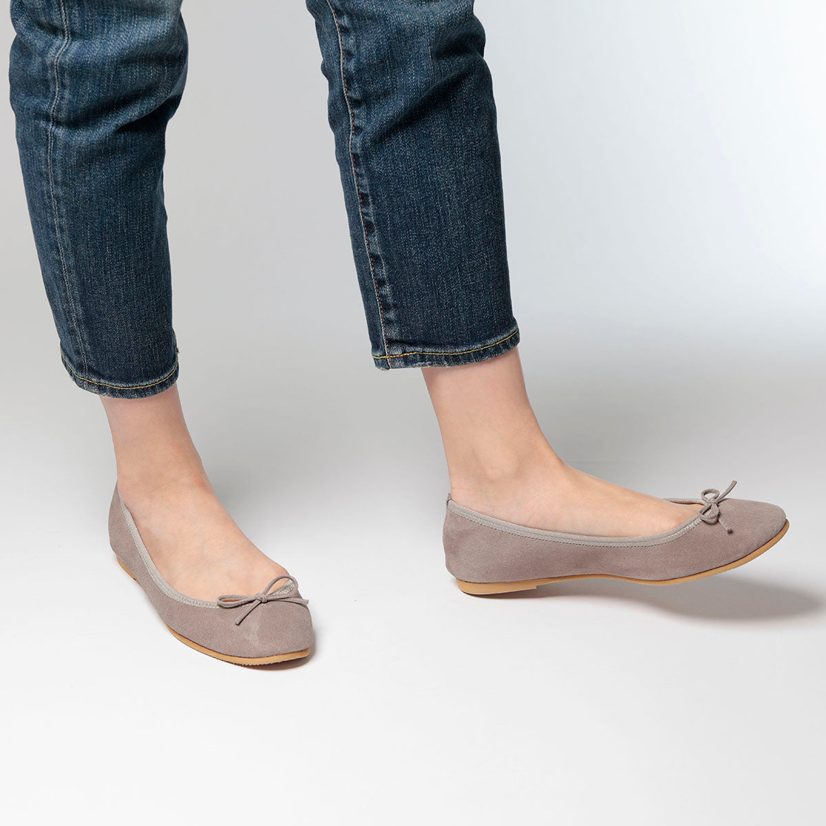 [期間限定 受注生産] -Suede Light gray スエード ライトグレー kurun クルン kuruntokyo 入学式 卒業式 クルントウキョウ 疲れない 痛くない madeinjapan 日本製 本革 バレエシューズ フラットシューズ パンプス kurunTOKYO mdmバレエシューズwaterproof レインシューズ 小さいサイズ 大きいサイズ 26cm 21.5cm 26cm 25.5cm 25cm 22cm