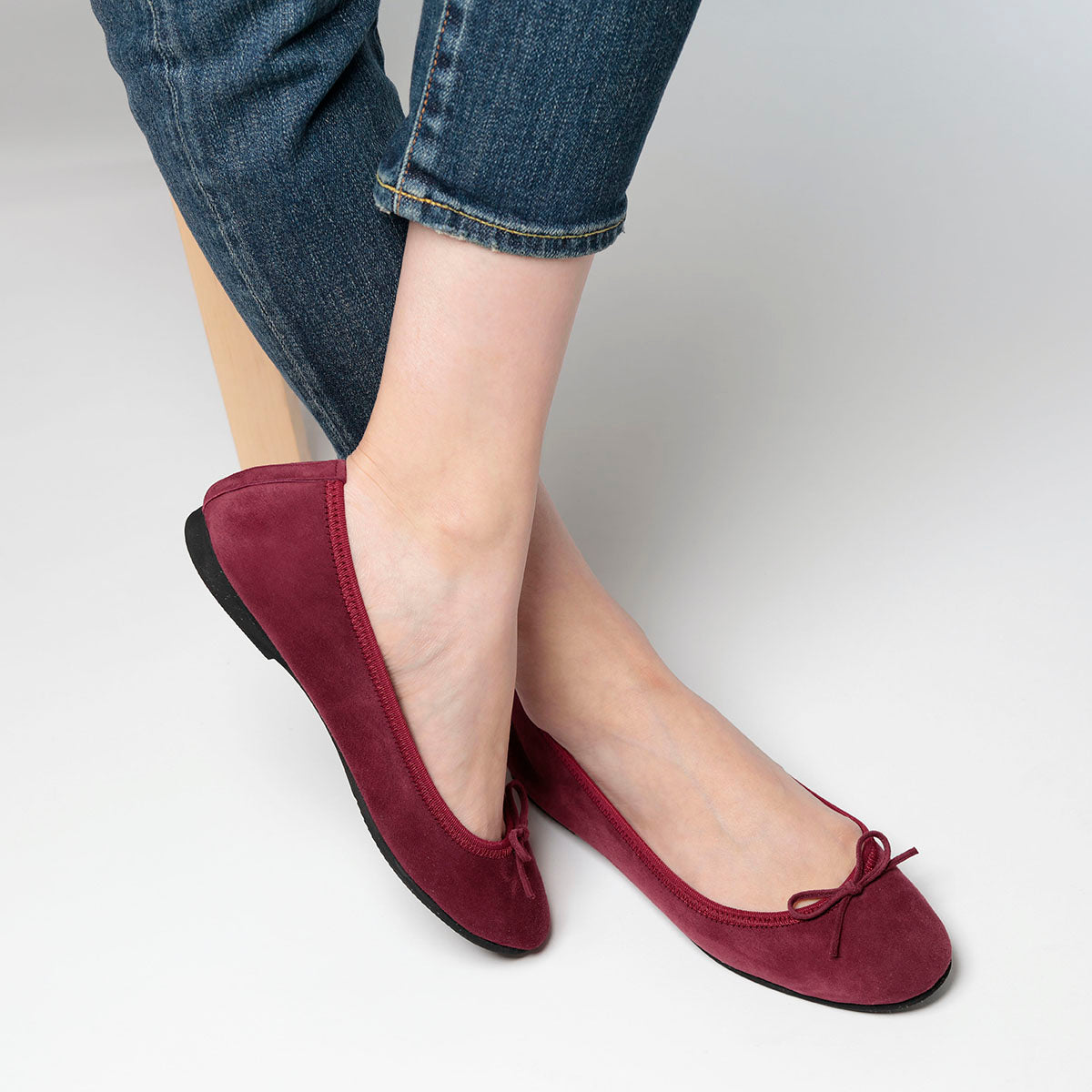 [期間限定 受注生産] -Suede Bordeaux スエード ボルドー kurun クルン kuruntokyo 入学式 卒業式 クルントウキョウ 疲れない 痛くない madeinjapan 日本製 本革 バレエシューズ フラットシューズ パンプス kurunTOKYO mdmバレエシューズwaterproof レインシューズ 小さいサイズ 大きいサイズ 26cm 21.5cm 26cm 25.5cm 25cm 22cm