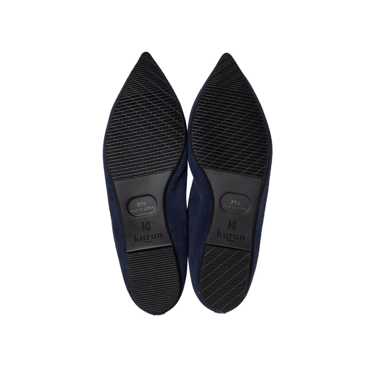 Mathilde -Waterproof Suede Navy　ウォータープルーフスエード ネイビー kurun クルン kuruntokyo 入学式 卒業式 クルントウキョウ 疲れない 痛くない madeinjapan 日本製 本革 バレエシューズ フラットシューズ  パンプス kurunTOKYO mdmバレエシューズwaterproof レインシューズ 小さいサイズ 大きいサイズ 26cm 21.5cm 26cm 25.5cm 25cm 22cm