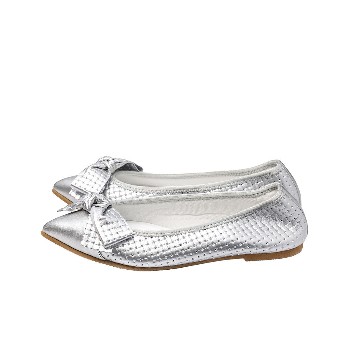 [4/9(wed)20:00～発売開始]Mathilde -Waterproof Mesh embossed Silver ウォータープルーフメッシュ シルバー kurun クルン kuruntokyo 入学式 卒業式 クルントウキョウ 疲れない 痛くない madeinjapan 日本製 本革 バレエシューズ フラットシューズ パンプス kurunTOKYO mdmバレエシューズwaterproof レインシューズ 小さいサイズ 大きいサイズ 26cm 21.5cm 26cm 25.5cm 25cm 22cm