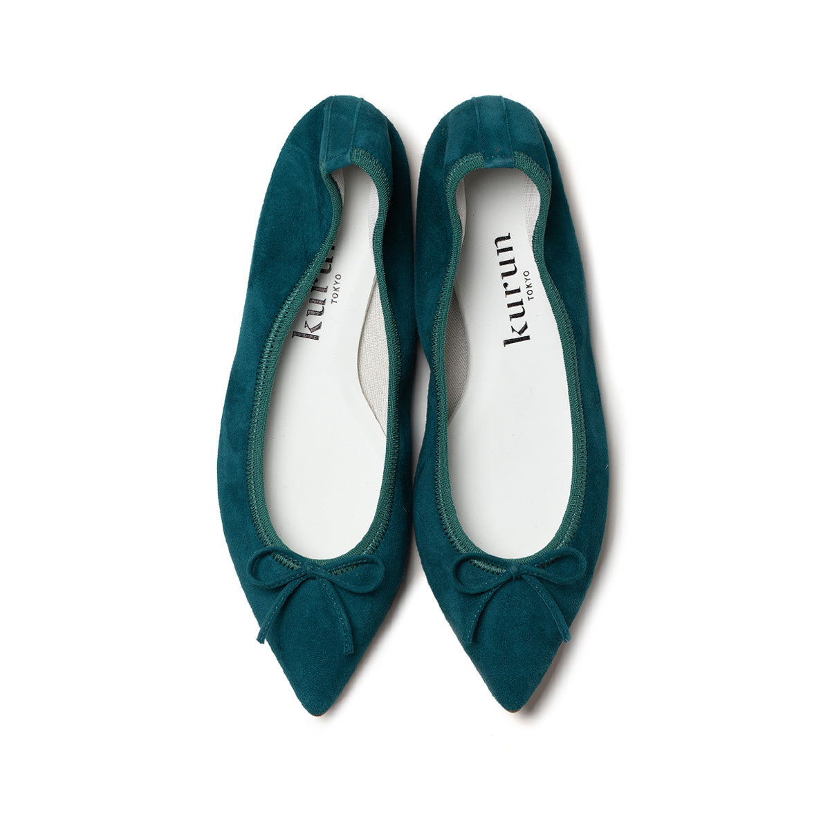 [期間限定 受注生産] -Suede Teal green スエード ティールグリーン kurun クルン kuruntokyo 入学式 卒業式 クルントウキョウ 疲れない 痛くない madeinjapan 日本製 本革 バレエシューズ フラットシューズ パンプス kurunTOKYO mdmバレエシューズwaterproof レインシューズ 小さいサイズ 大きいサイズ 26cm 21.5cm 26cm 25.5cm 25cm 22cm