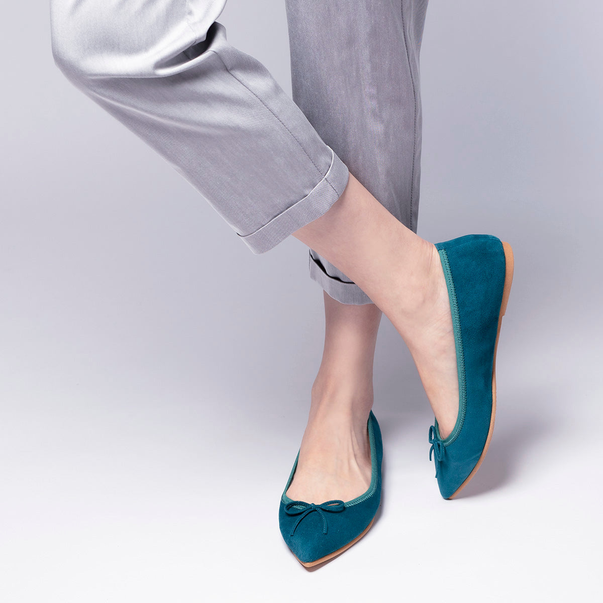 [期間限定 受注生産] -Suede Teal green スエード ティールグリーン kurun クルン kuruntokyo 入学式 卒業式 クルントウキョウ 疲れない 痛くない madeinjapan 日本製 本革 バレエシューズ フラットシューズ パンプス kurunTOKYO mdmバレエシューズwaterproof レインシューズ 小さいサイズ 大きいサイズ 26cm 21.5cm 26cm 25.5cm 25cm 22cm