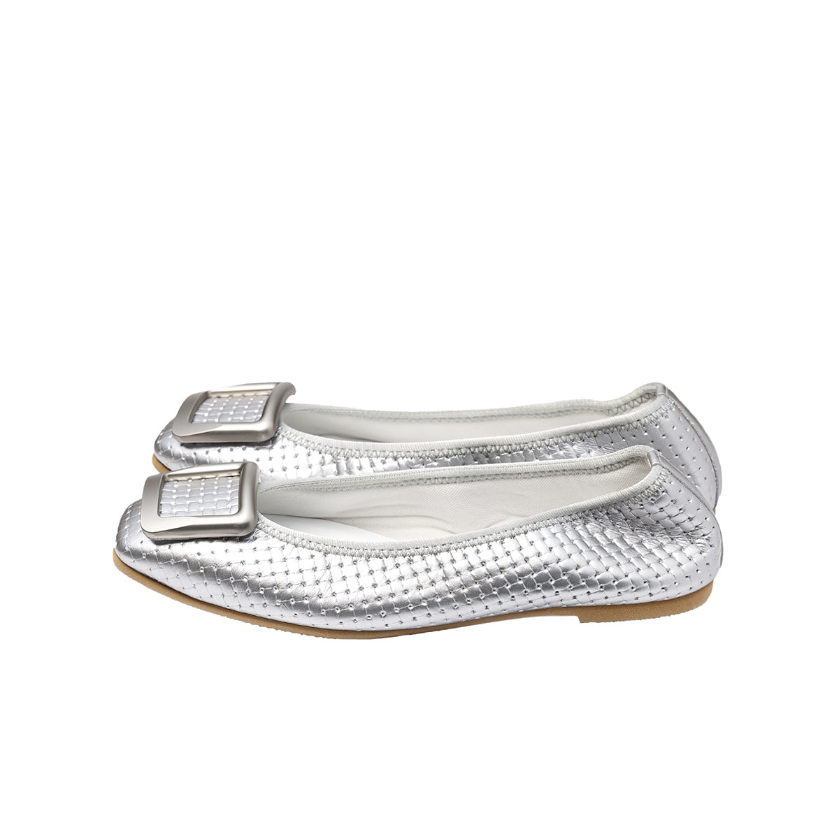 [4/9(wed)20:00～発売開始]Giselle -Waterproof Mesh embossed Silver ウォータープルーフメッシュ シルバー kurun クルン kuruntokyo 入学式 卒業式 クルントウキョウ 疲れない 痛くない madeinjapan 日本製 本革 バレエシューズ フラットシューズ パンプス kurunTOKYO mdmバレエシューズwaterproof レインシューズ 小さいサイズ 大きいサイズ 26cm 21.5cm 26cm 25.5cm 25cm 22cm