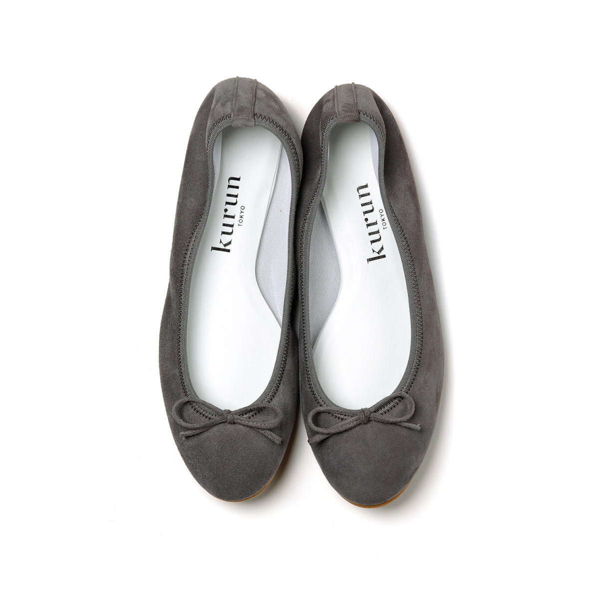 [期間限定 受注生産] -Suede Gray スエード グレー kurun クルン kuruntokyo 入学式 卒業式 クルントウキョウ 疲れない 痛くない madeinjapan 日本製 本革 バレエシューズ フラットシューズ パンプス kurunTOKYO mdmバレエシューズwaterproof レインシューズ 小さいサイズ 大きいサイズ 26cm 21.5cm 26cm 25.5cm 25cm 22cm