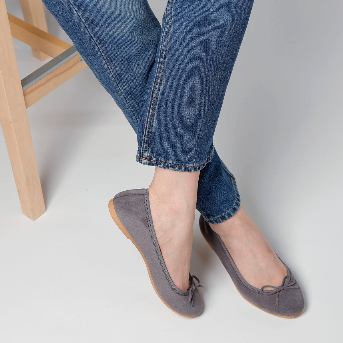 [期間限定 受注生産] -Suede Gray スエード グレー kurun クルン kuruntokyo 入学式 卒業式 クルントウキョウ 疲れない 痛くない madeinjapan 日本製 本革 バレエシューズ フラットシューズ パンプス kurunTOKYO mdmバレエシューズwaterproof レインシューズ 小さいサイズ 大きいサイズ 26cm 21.5cm 26cm 25.5cm 25cm 22cm