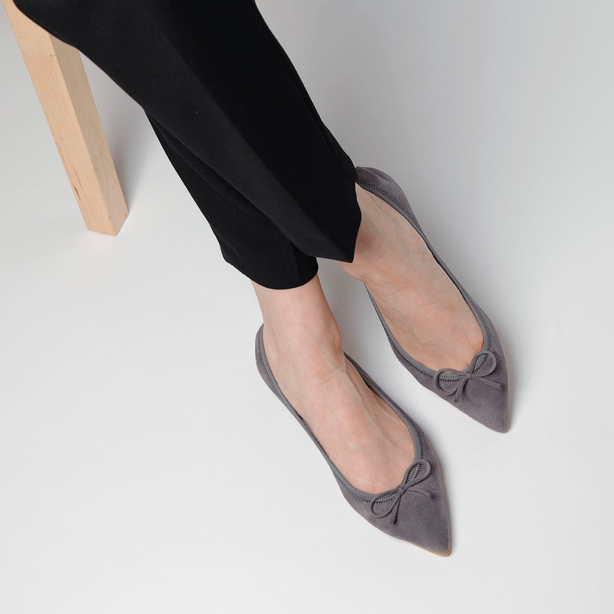 [期間限定 受注生産] -Suede Gray スエード グレー kurun クルン kuruntokyo 入学式 卒業式 クルントウキョウ 疲れない 痛くない madeinjapan 日本製 本革 バレエシューズ フラットシューズ パンプス kurunTOKYO mdmバレエシューズwaterproof レインシューズ 小さいサイズ 大きいサイズ 26cm 21.5cm 26cm 25.5cm 25cm 22cm