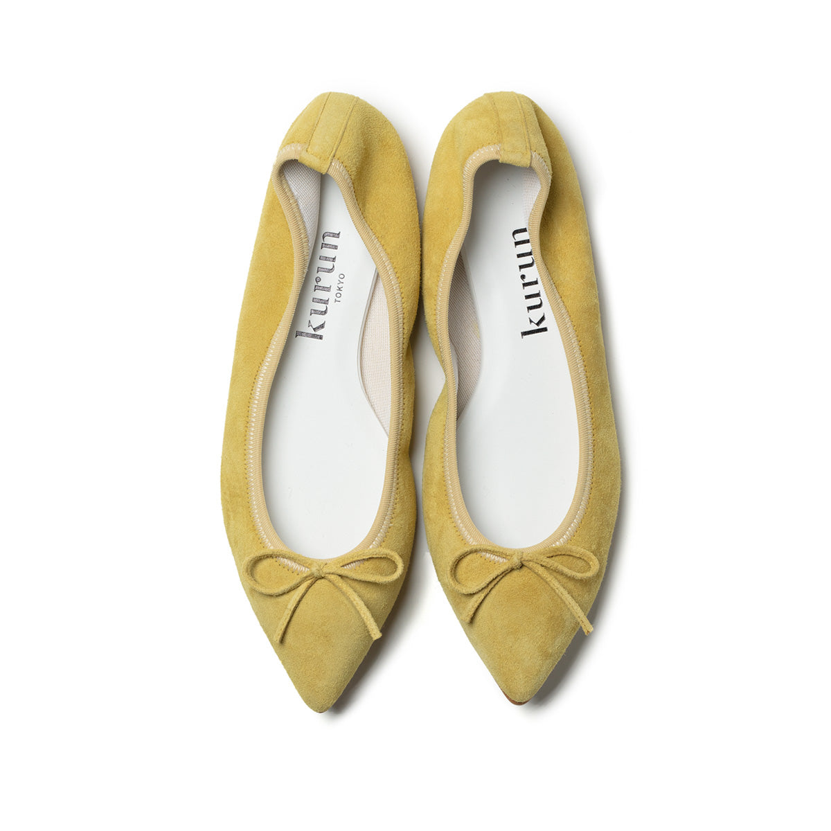 [期間限定 受注生産] -Suede Pistachio yellow スエード ピスタチオイエロー kurun クルン kuruntokyo 入学式 卒業式 クルントウキョウ 疲れない 痛くない madeinjapan 日本製 本革 バレエシューズ フラットシューズ パンプス kurunTOKYO mdmバレエシューズwaterproof レインシューズ 小さいサイズ 大きいサイズ 26cm 21.5cm 26cm 25.5cm 25cm 22cm