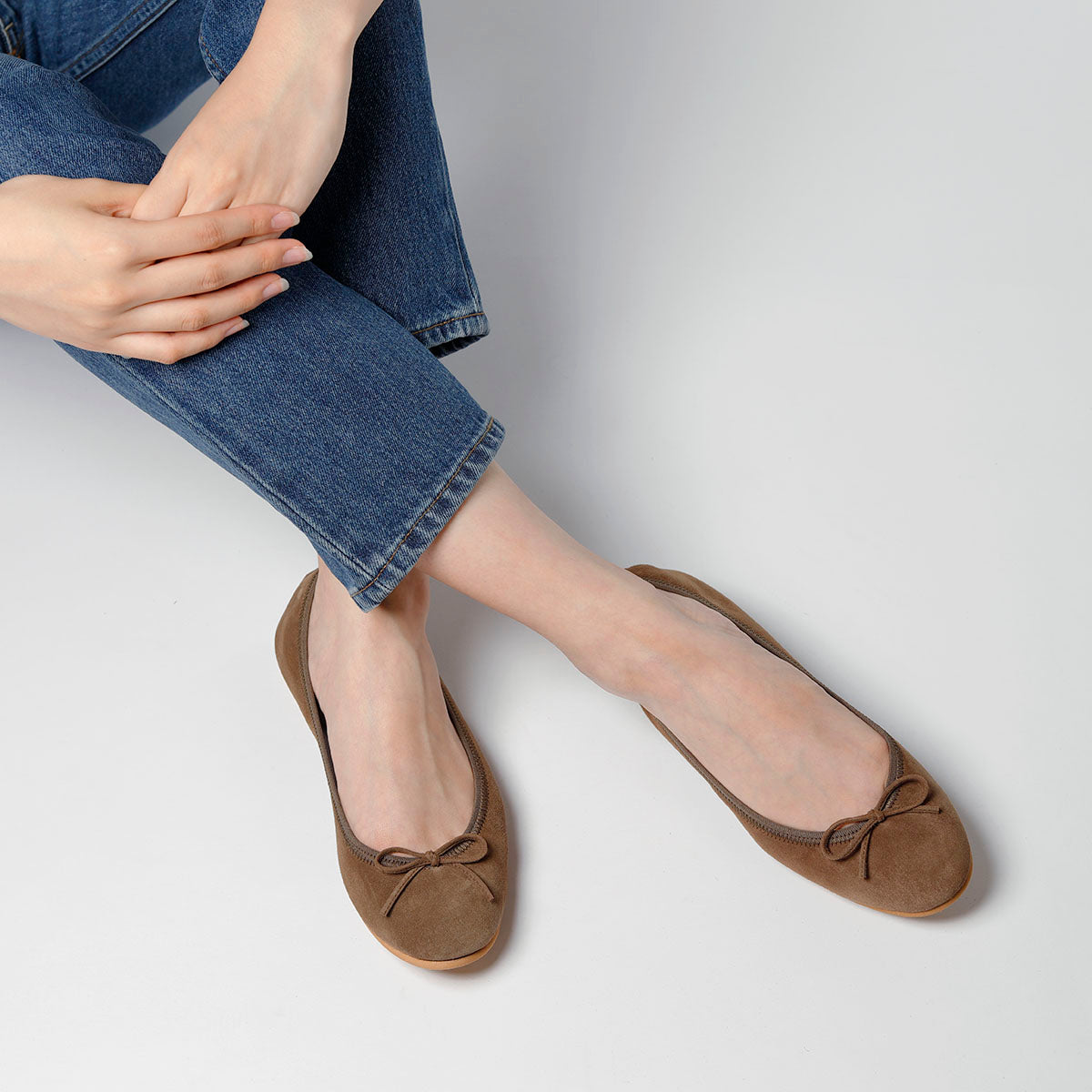 [期間限定 受注生産] -Suede Olive スエード オリーブ kurun クルン kuruntokyo 入学式 卒業式 クルントウキョウ 疲れない 痛くない madeinjapan 日本製 本革 バレエシューズ フラットシューズ パンプス kurunTOKYO mdmバレエシューズwaterproof レインシューズ 小さいサイズ 大きいサイズ 26cm 21.5cm 26cm 25.5cm 25cm 22cm
