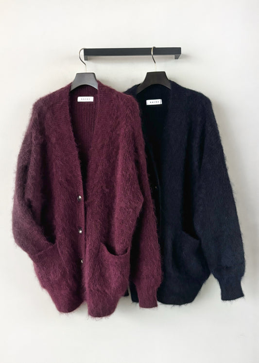 SACRA / EX. FINE MOHAIR FURROW CARDIGAN