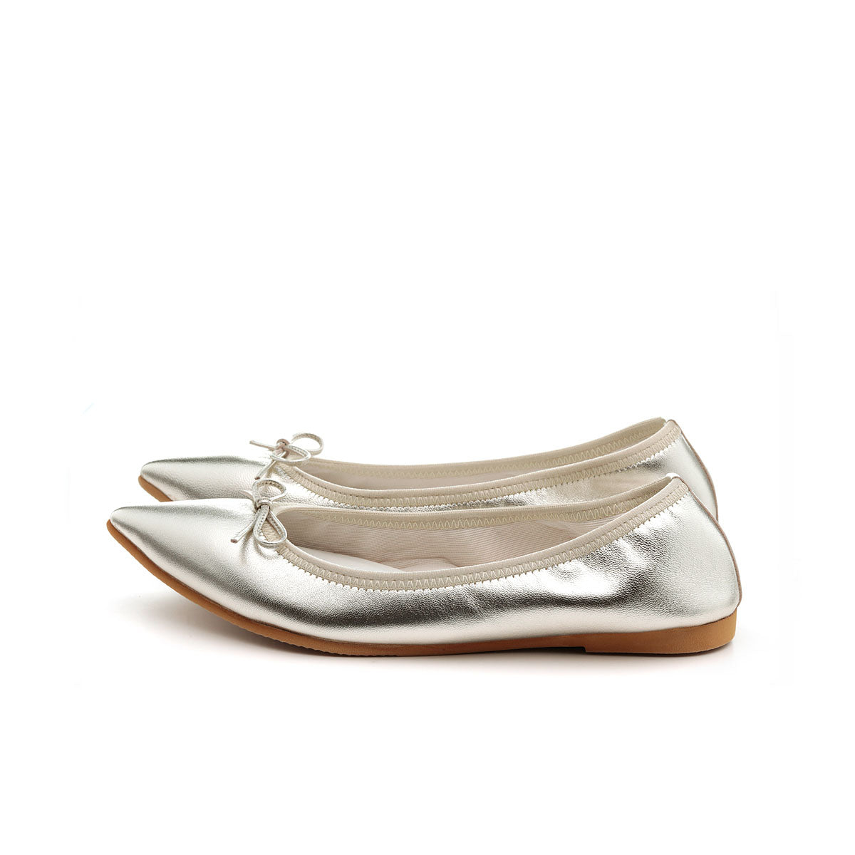 Mathilde -Foil Champagne gold フォイル シャンパンゴールド kurun クルン kuruntokyo 入学式 卒業式 クルントウキョウ 疲れない 痛くない madeinjapan 日本製 本革 バレエシューズ フラットシューズ パンプス kurunTOKYO mdmバレエシューズwaterproof レインシューズ 小さいサイズ 大きいサイズ 26cm 21.5cm 26cm 25.5cm 25cm 22cm