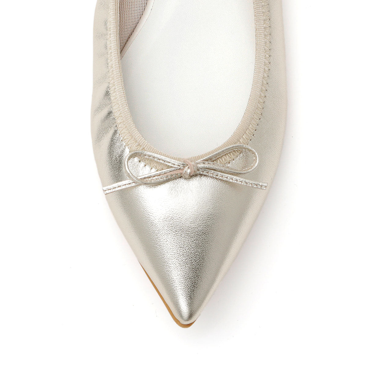 Mathilde -Foil Champagne gold フォイル シャンパンゴールド kurun クルン kuruntokyo 入学式 卒業式 クルントウキョウ 疲れない 痛くない madeinjapan 日本製 本革 バレエシューズ フラットシューズ パンプス kurunTOKYO mdmバレエシューズwaterproof レインシューズ 小さいサイズ 大きいサイズ 26cm 21.5cm 26cm 25.5cm 25cm 22cm