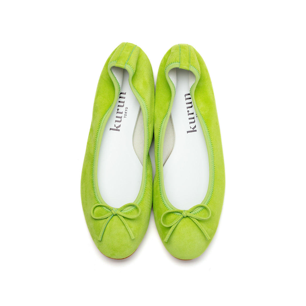 [期間限定 受注生産] -Suede Lime green スエード ライムグリーン kurun クルン kuruntokyo 入学式 卒業式 クルントウキョウ 疲れない 痛くない madeinjapan 日本製 本革 バレエシューズ フラットシューズ パンプス kurunTOKYO mdmバレエシューズwaterproof レインシューズ 小さいサイズ 大きいサイズ 26cm 21.5cm 26cm 25.5cm 25cm 22cm