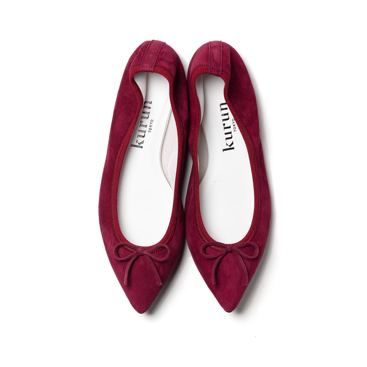 [期間限定 受注生産] -Suede Bordeaux スエード ボルドー kurun クルン kuruntokyo 入学式 卒業式 クルントウキョウ 疲れない 痛くない madeinjapan 日本製 本革 バレエシューズ フラットシューズ パンプス kurunTOKYO mdmバレエシューズwaterproof レインシューズ 小さいサイズ 大きいサイズ 26cm 21.5cm 26cm 25.5cm 25cm 22cm