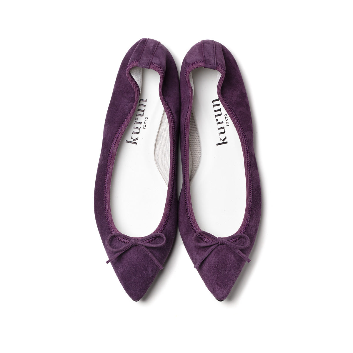 [期間限定 受注生産] -Suede Grape スエード グレープ kurun クルン kuruntokyo 入学式 卒業式 クルントウキョウ 疲れない 痛くない madeinjapan 日本製 本革 バレエシューズ フラットシューズ パンプス kurunTOKYO mdmバレエシューズwaterproof レインシューズ 小さいサイズ 大きいサイズ 26cm 21.5cm 26cm 25.5cm 25cm 22cm