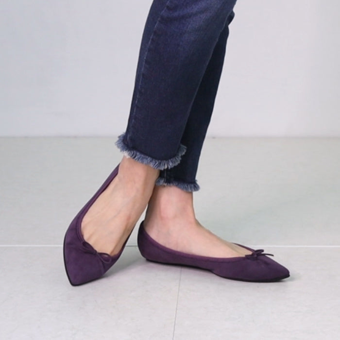 [期間限定 受注生産] -Suede Grape スエード グレープ kurun クルン kuruntokyo 入学式 卒業式 クルントウキョウ 疲れない 痛くない madeinjapan 日本製 本革 バレエシューズ フラットシューズ パンプス kurunTOKYO mdmバレエシューズwaterproof レインシューズ 小さいサイズ 大きいサイズ 26cm 21.5cm 26cm 25.5cm 25cm 22cm