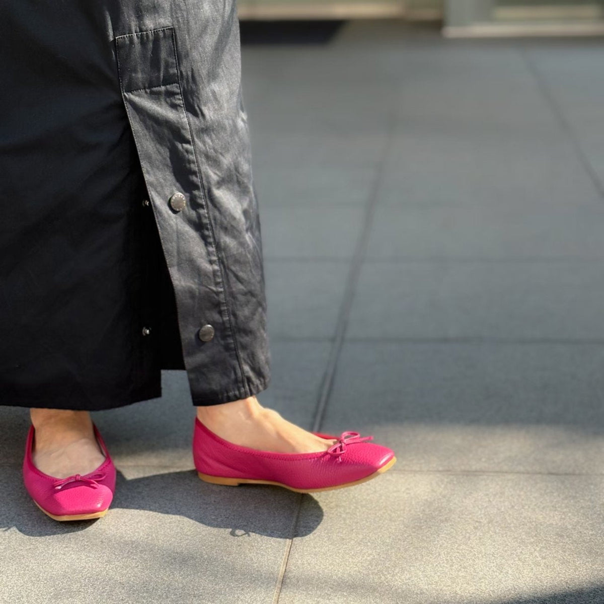 Giselle -Waterproof Soft Shrink Buckle Berry pink ウォータープルーフ ソフトシュリンク バックルベリーピンク kurun クルン kuruntokyo 入学式 卒業式 クルントウキョウ 疲れない 痛くない madeinjapan 日本製 本革 バレエシューズ フラットシューズ パンプス kurunTOKYO mdmバレエシューズwaterproof レインシューズ 小さいサイズ 大きいサイズ 26cm 21.5cm 26cm 25.5cm 25cm 22cm