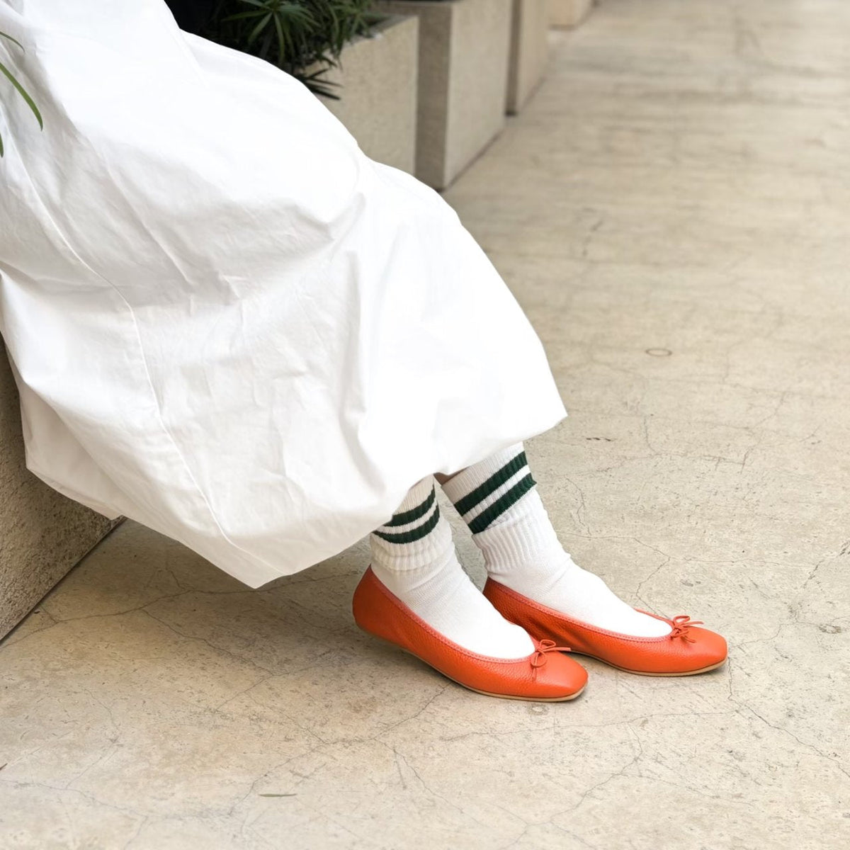 Giselle -Waterproof Soft Shrink Orange ウォータープルーフ ソフトシュリンク オレンジ kurun クルン kuruntokyo 入学式 卒業式 クルントウキョウ 疲れない 痛くない madeinjapan 日本製 本革 バレエシューズ フラットシューズ パンプス kurunTOKYO mdmバレエシューズwaterproof レインシューズ 小さいサイズ 大きいサイズ 26cm 21.5cm 26cm 25.5cm 25cm 22cm