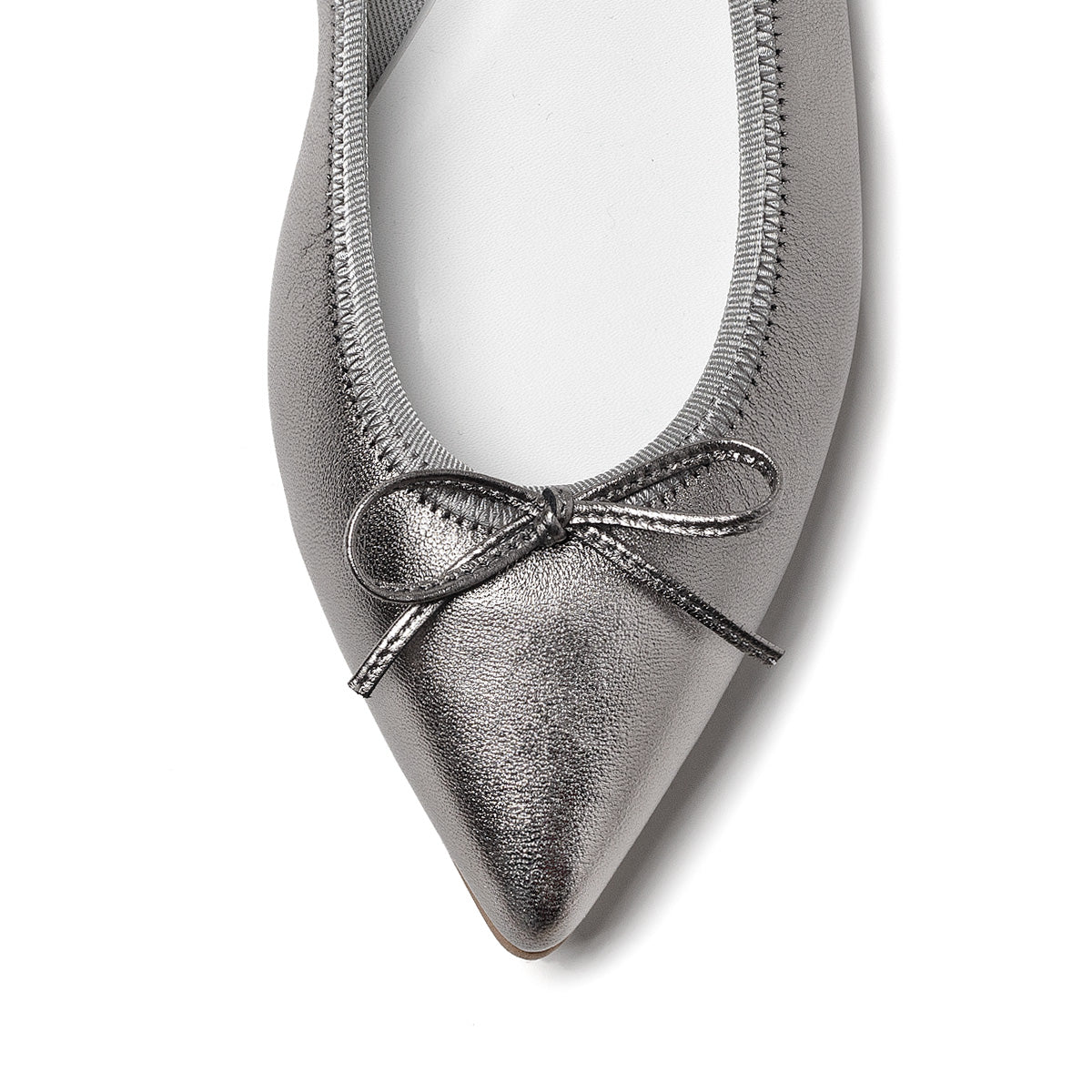 Mathilde -Foil Gray　フォイル グレー kurun クルン kuruntokyo 入学式 卒業式 クルントウキョウ 疲れない 痛くない madeinjapan 日本製 本革 バレエシューズ フラットシューズ  パンプス kurunTOKYO mdmバレエシューズwaterproof レインシューズ 小さいサイズ 大きいサイズ 26cm 21.5cm 26cm 25.5cm 25cm 22cm
