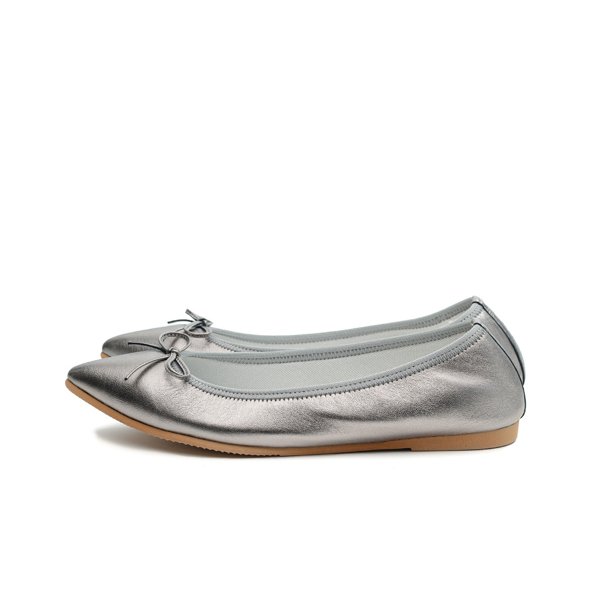 Mathilde -Foil Gray　フォイル グレー kurun クルン kuruntokyo 入学式 卒業式 クルントウキョウ 疲れない 痛くない madeinjapan 日本製 本革 バレエシューズ フラットシューズ  パンプス kurunTOKYO mdmバレエシューズwaterproof レインシューズ 小さいサイズ 大きいサイズ 26cm 21.5cm 26cm 25.5cm 25cm 22cm