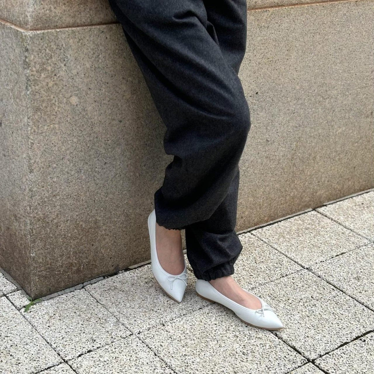 Mathilde -Waterproof smooth White ウォータープルーフスムース ホワイト kurun クルン kuruntokyo 入学式 卒業式 クルントウキョウ 疲れない 痛くない madeinjapan 日本製 本革 バレエシューズ フラットシューズ パンプス kurunTOKYO mdmバレエシューズwaterproof レインシューズ 小さいサイズ 大きいサイズ 26cm 21.5cm 26cm 25.5cm 25cm 22cm