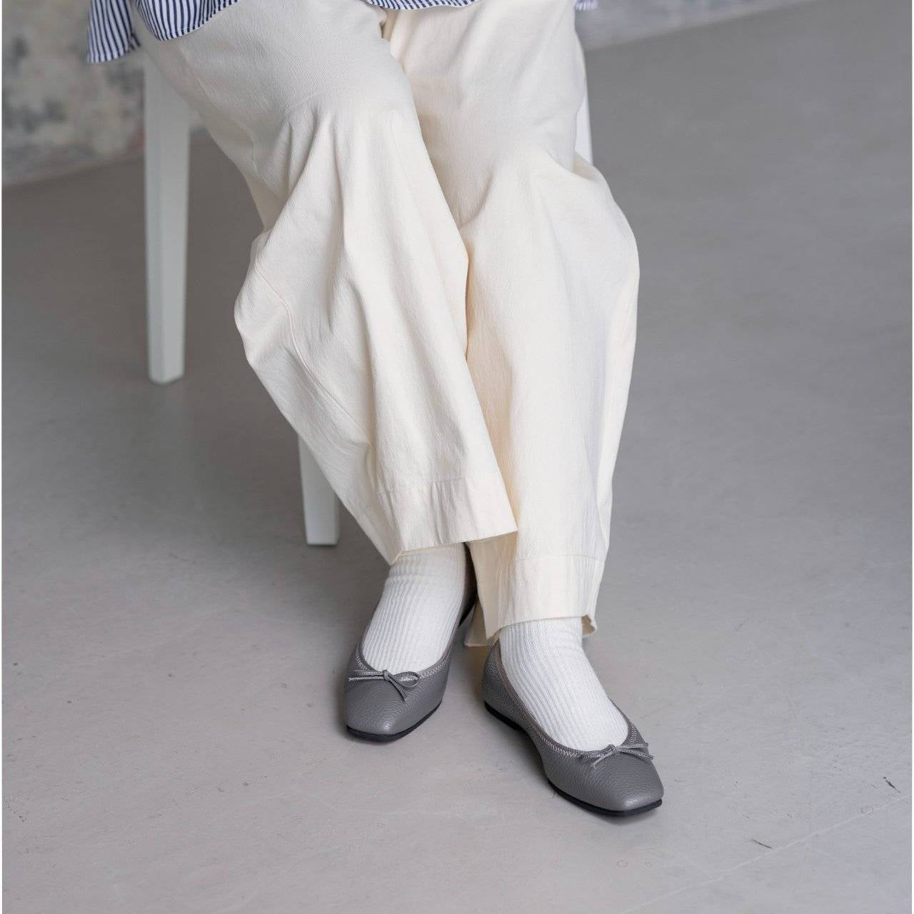 [9/3(wed)20:00～販売開始]Giselle -Waterproof Soft Shrink Gray ウォータープルーフ ソフトシュリンク グレー kurun クルン kuruntokyo 入学式 卒業式 クルントウキョウ 疲れない 痛くない madeinjapan 日本製 本革 バレエシューズ フラットシューズ パンプス kurunTOKYO mdmバレエシューズwaterproof レインシューズ 小さいサイズ 大きいサイズ 26cm 21.5cm 26cm 25.5cm 25cm 22cm